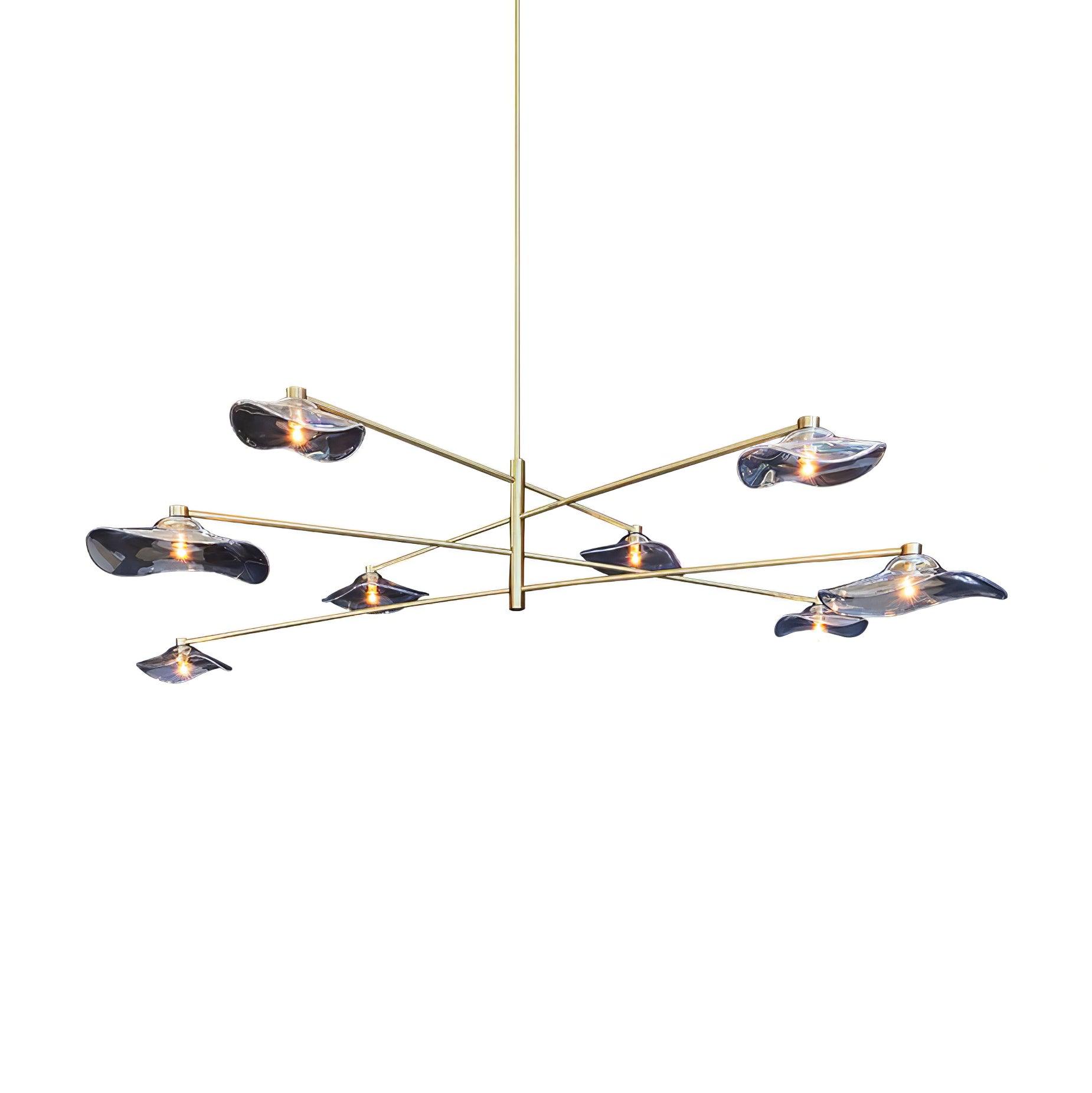 Lotus Leaves Glass Chandelier - Lumpaz