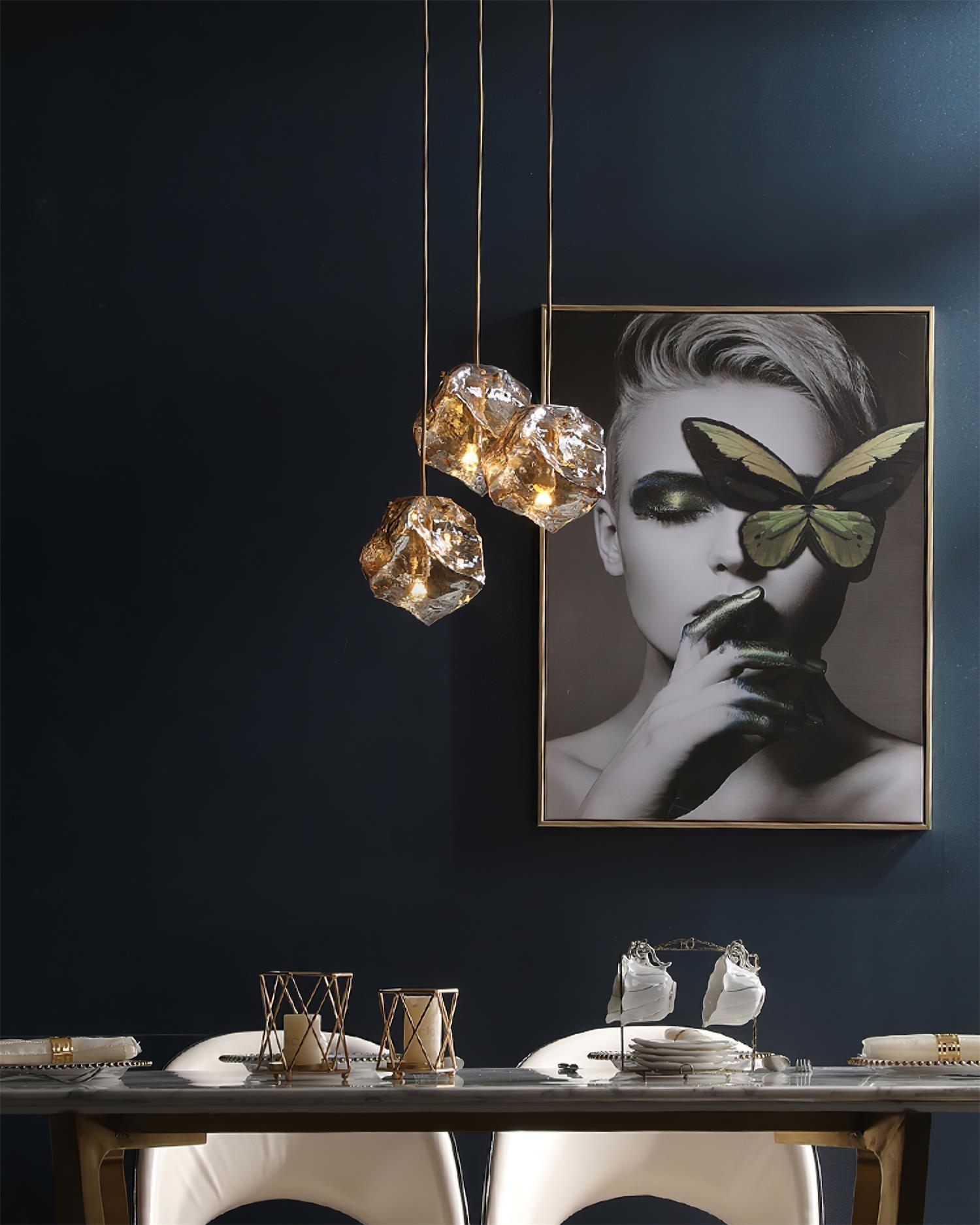 Illyria Ice Glass Pendant Lamp - Lumpaz