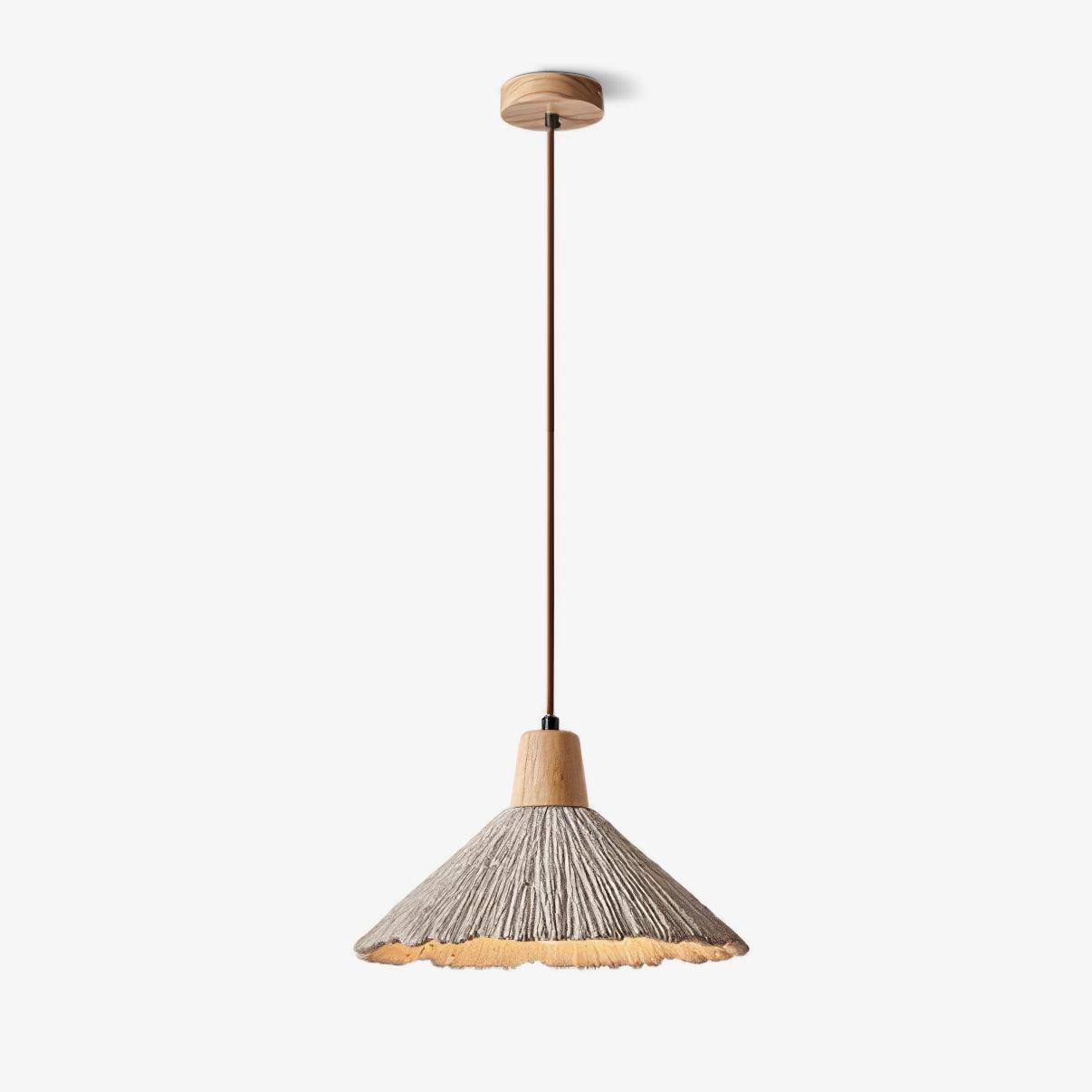 Concrete Pleated Pendant Lamp - Lumpaz
