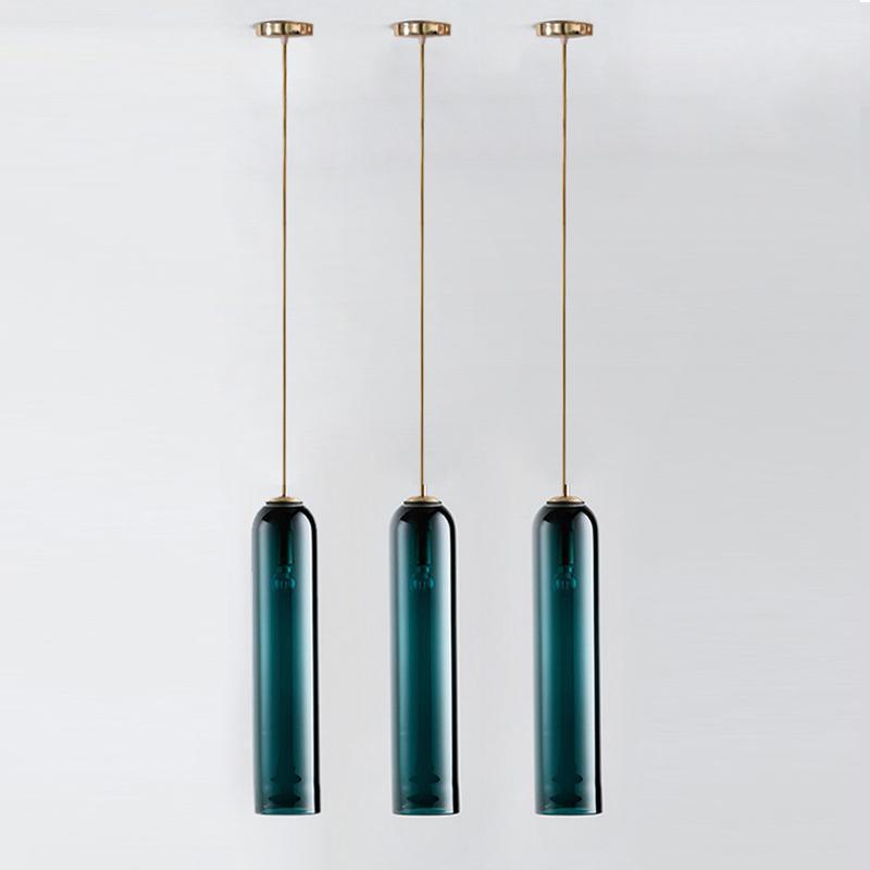 Long Tube Glass Pendant Light - Lumpaz