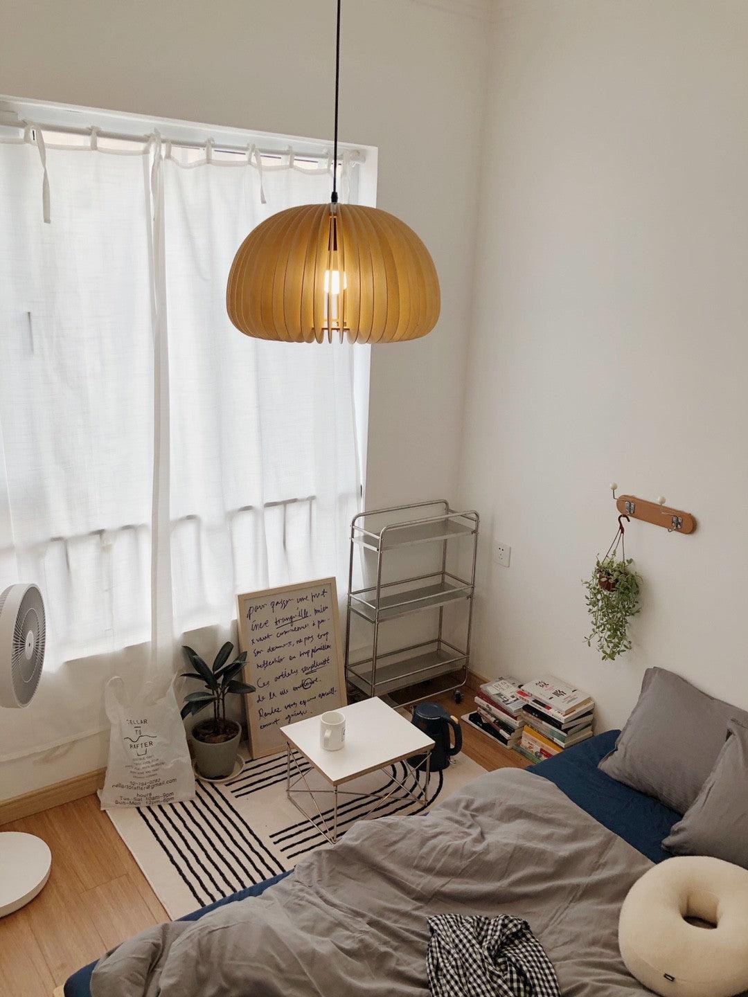 Wooden Pumpkin Pendant Lamp - Lumpaz