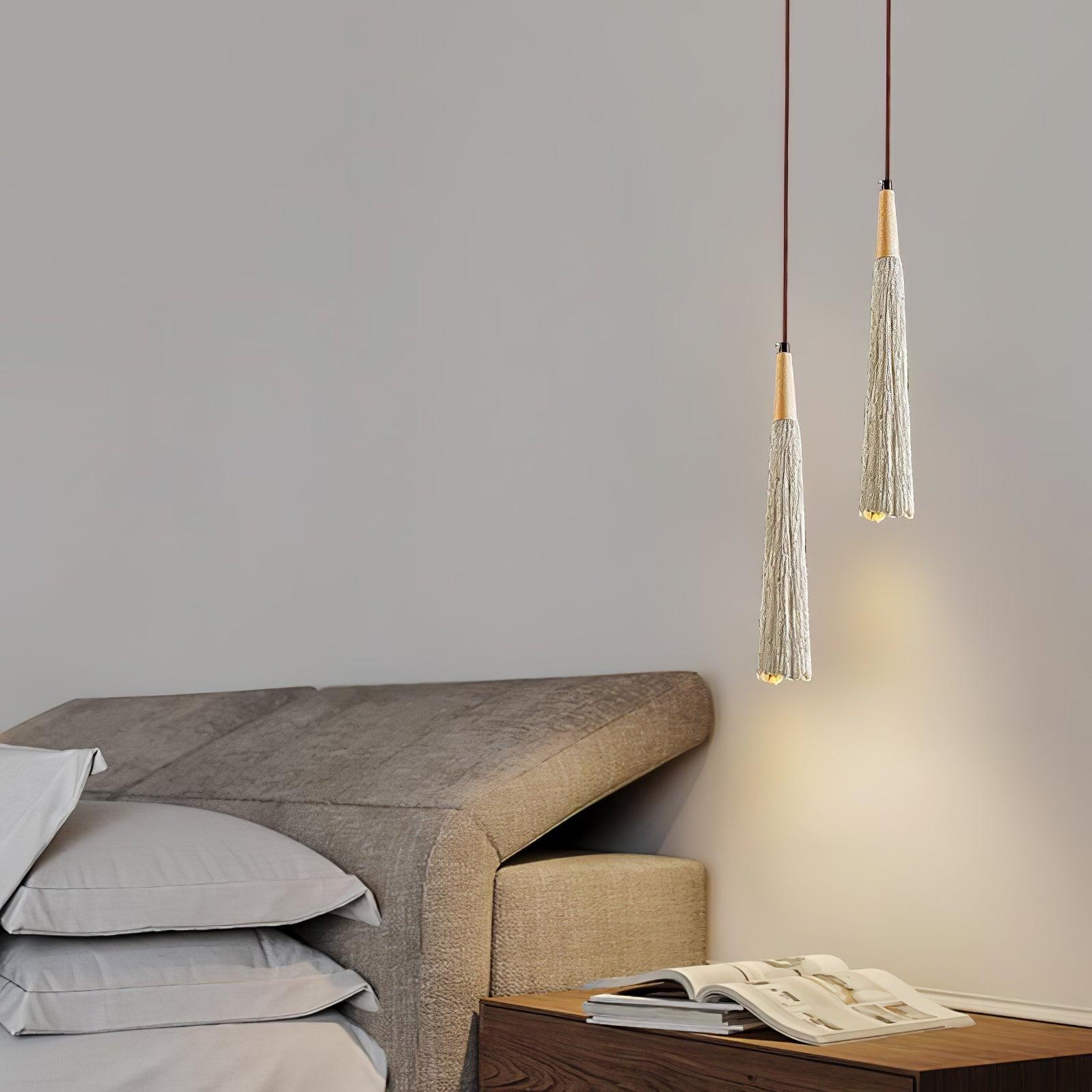 Concrete Pleated Pendant Lamp - Lumpaz