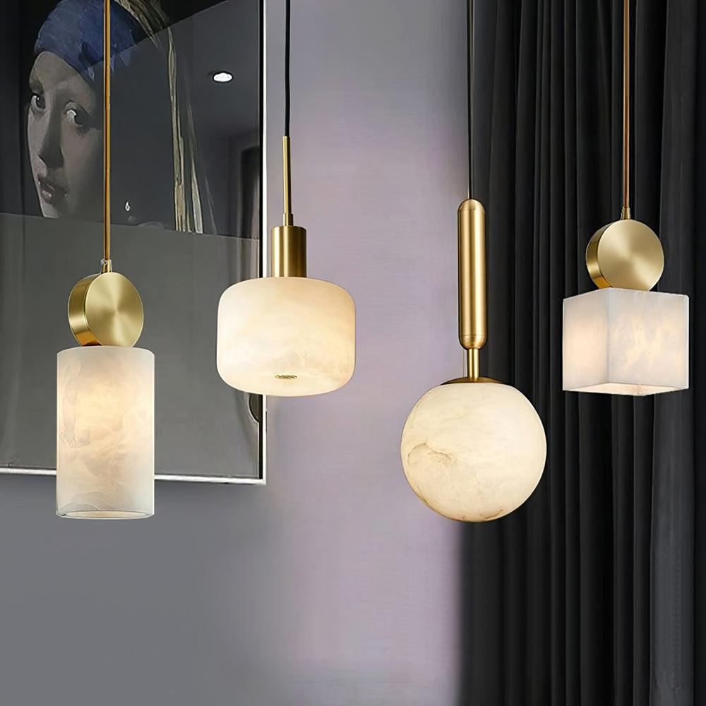 Etruscan Aabaster Pendant Light - Lumpaz