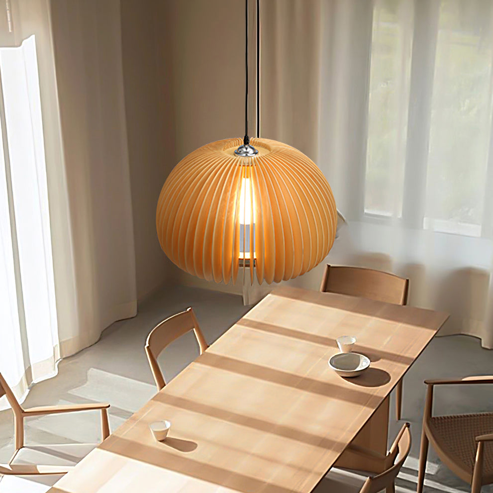 Wooden Pumpkin Pendant Lamp - Lumpaz