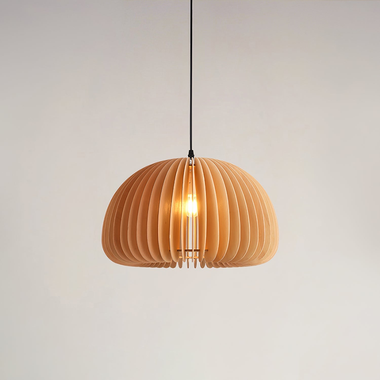 Wooden Pumpkin Pendant Lamp - Lumpaz