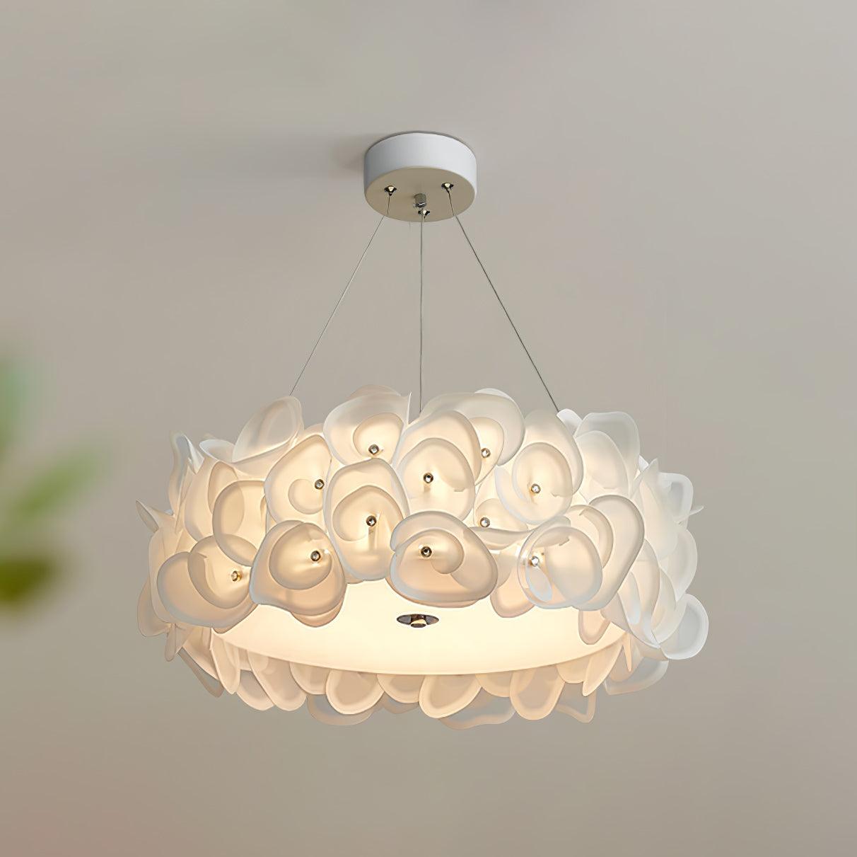 White Hydrangea Pendant Lamp - Lumpaz
