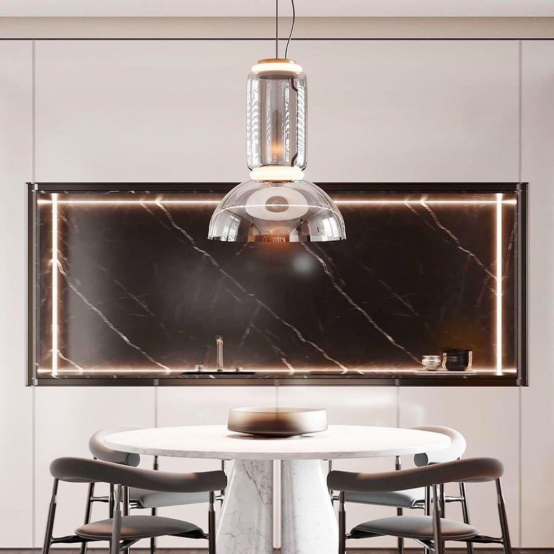 Cylindrical Glass Pendant Light - Lumpaz
