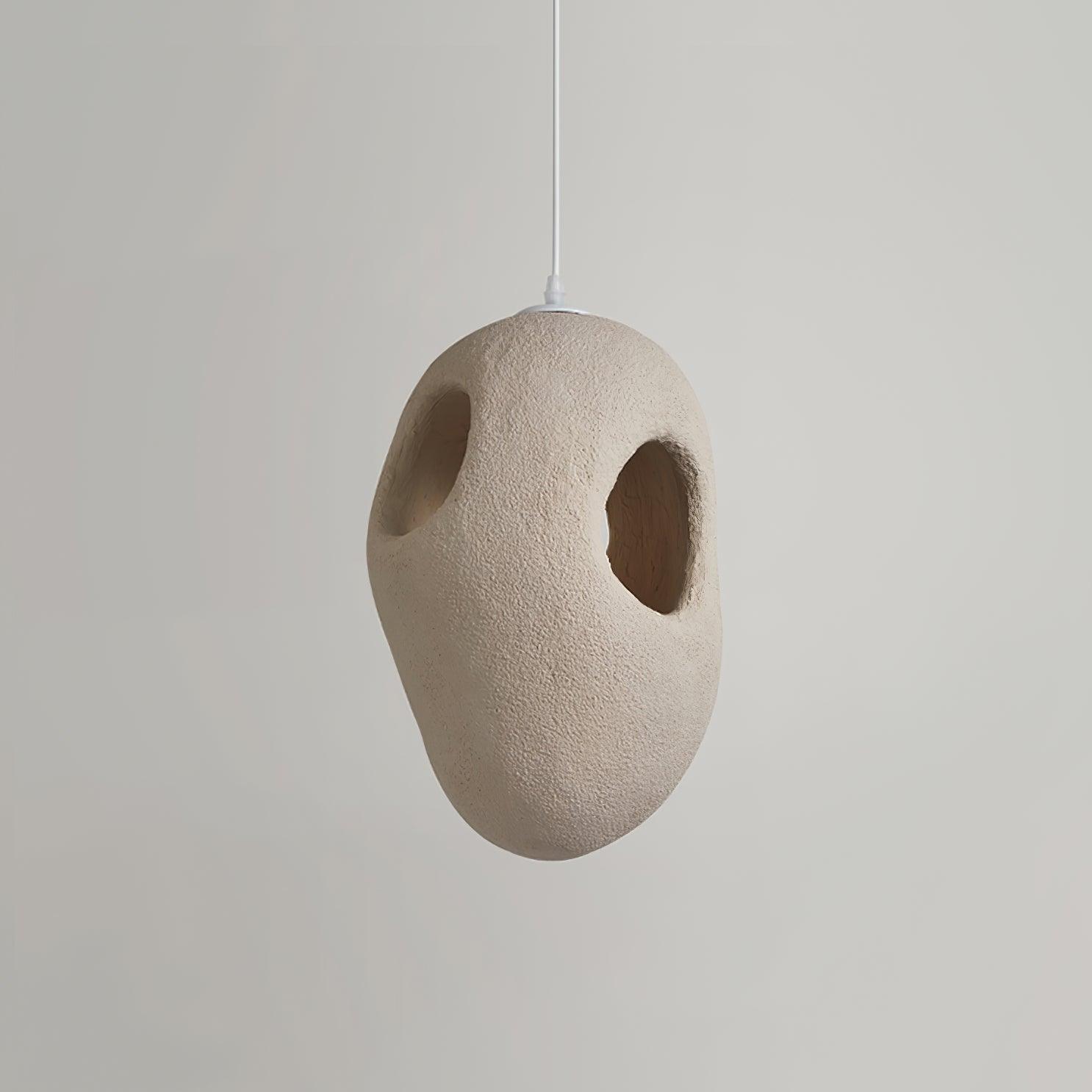 Hand-Built White Pendant Lamp - Lumpaz