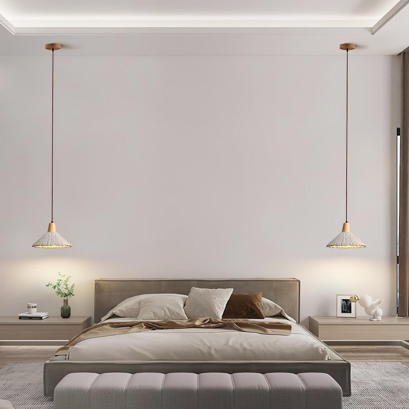 Concrete Pleated Pendant Lamp - Lumpaz