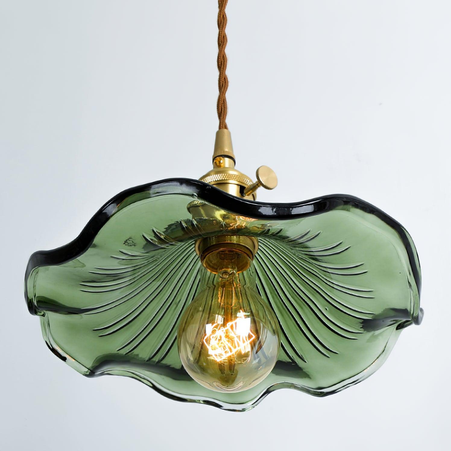 Glass Hibiscus Flower Pendant Light - Lumpaz