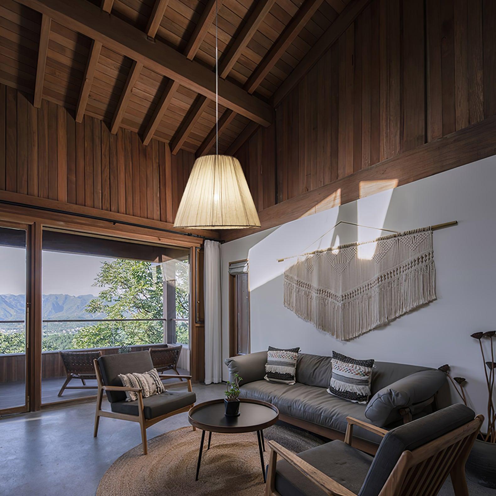 Textile Taper Pendant Lamp - Lumpaz