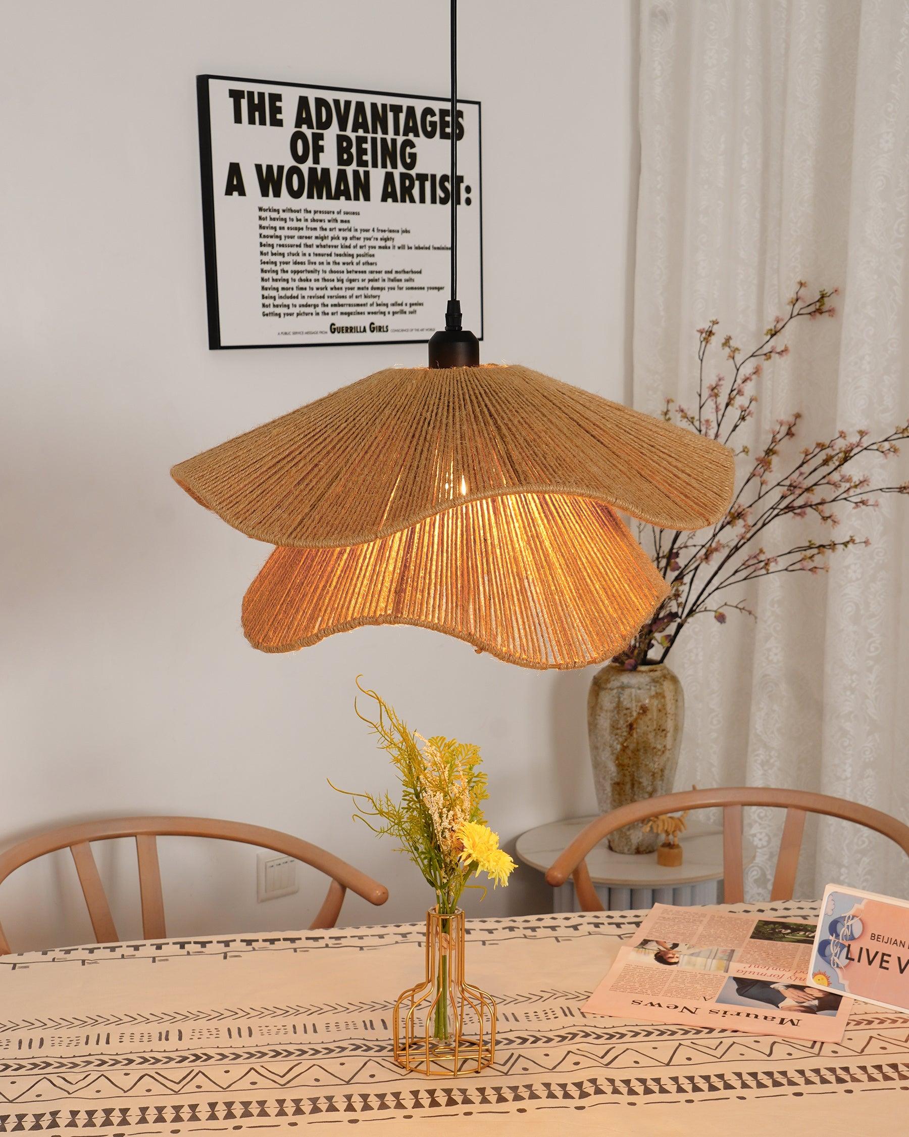 Handmade Straw Hat Pendant Lamp - Lumpaz