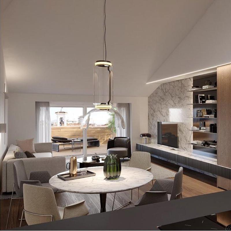 Cylindrical Glass Pendant Light - Lumpaz