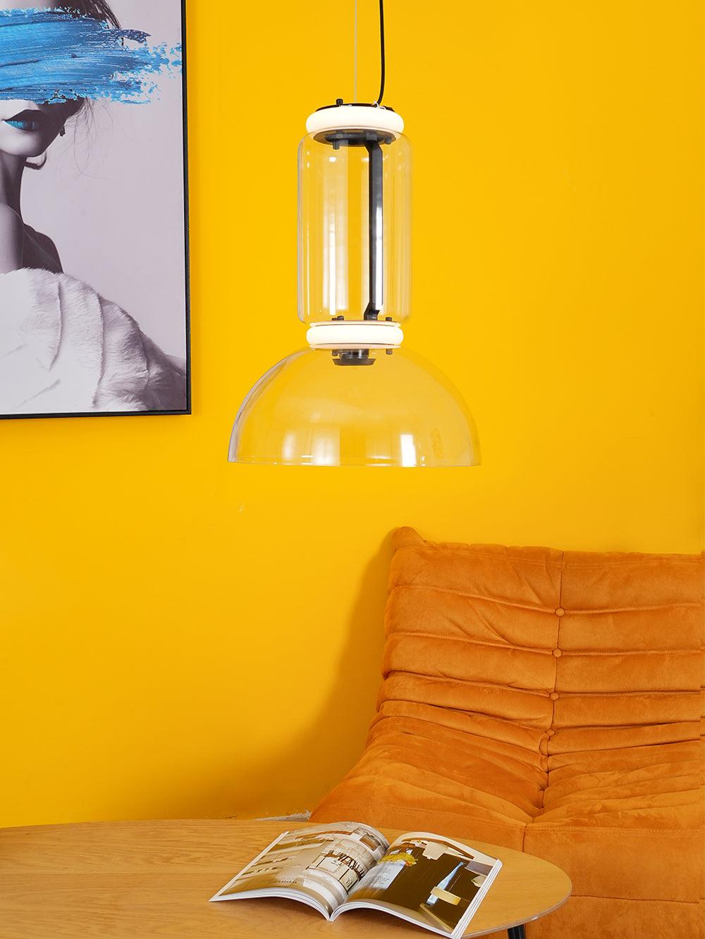 Cylindrical Glass Pendant Light - Lumpaz
