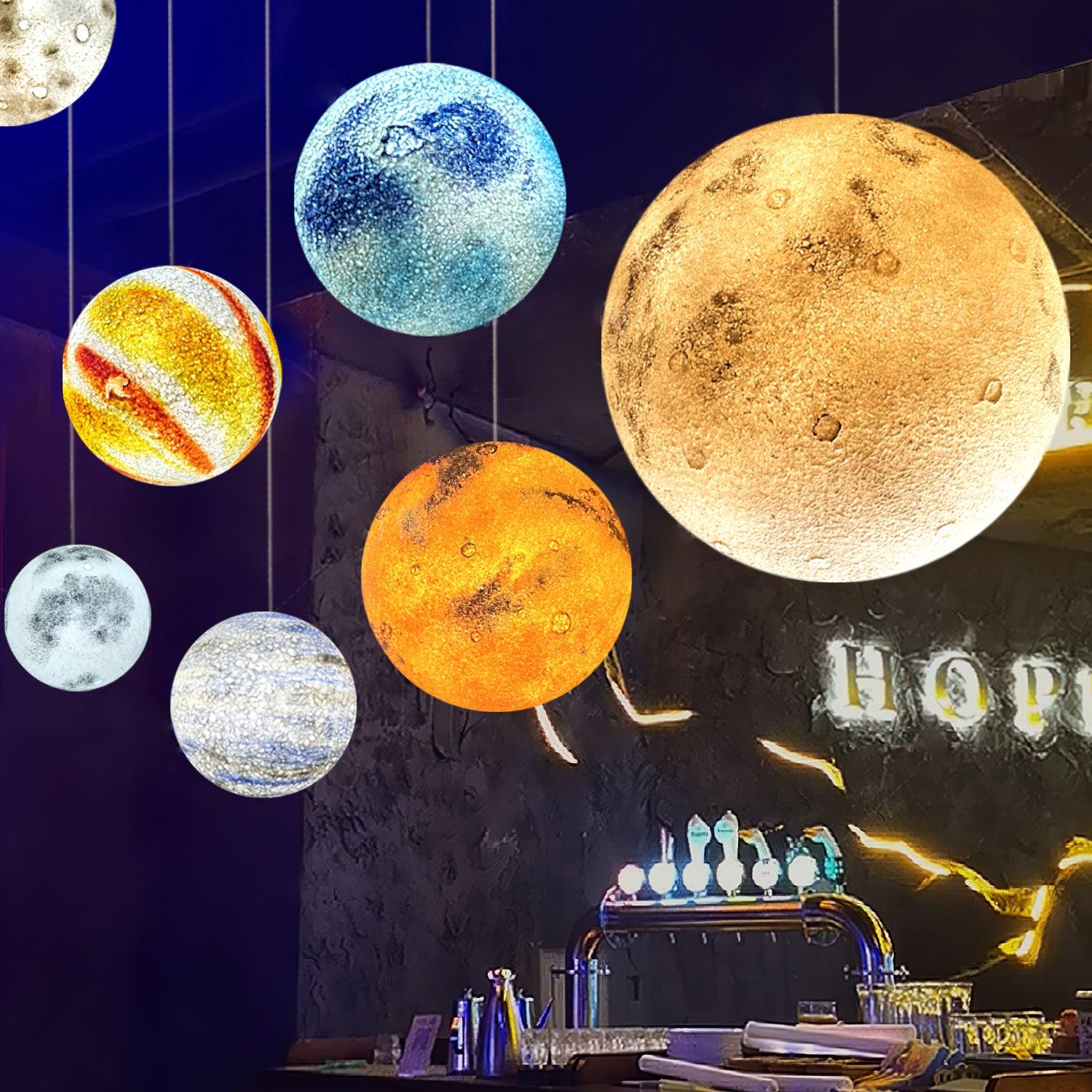 3D Planet Ball Pendant Lamp - Lumpaz