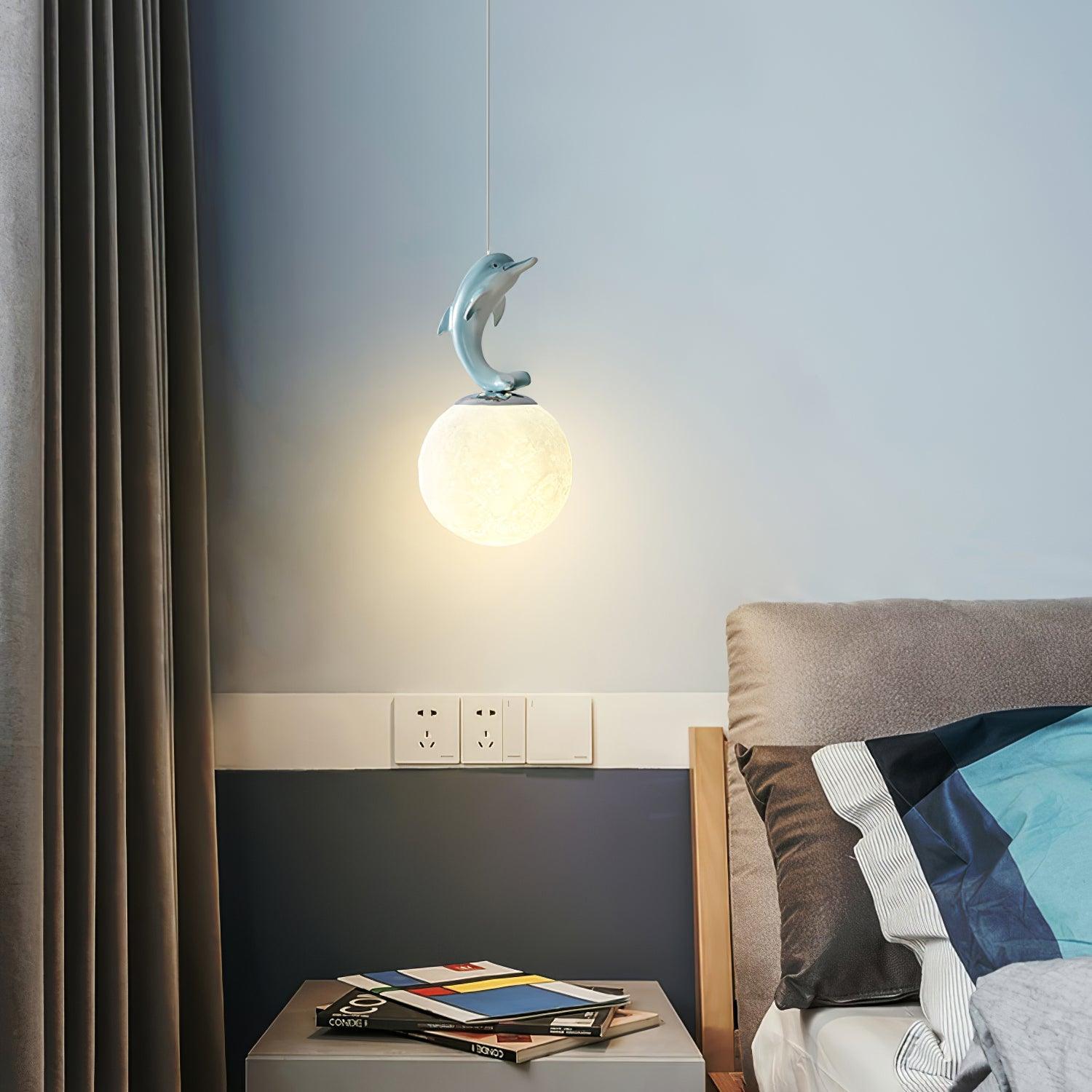 Animal And Moon Pendant Light - Lumpaz