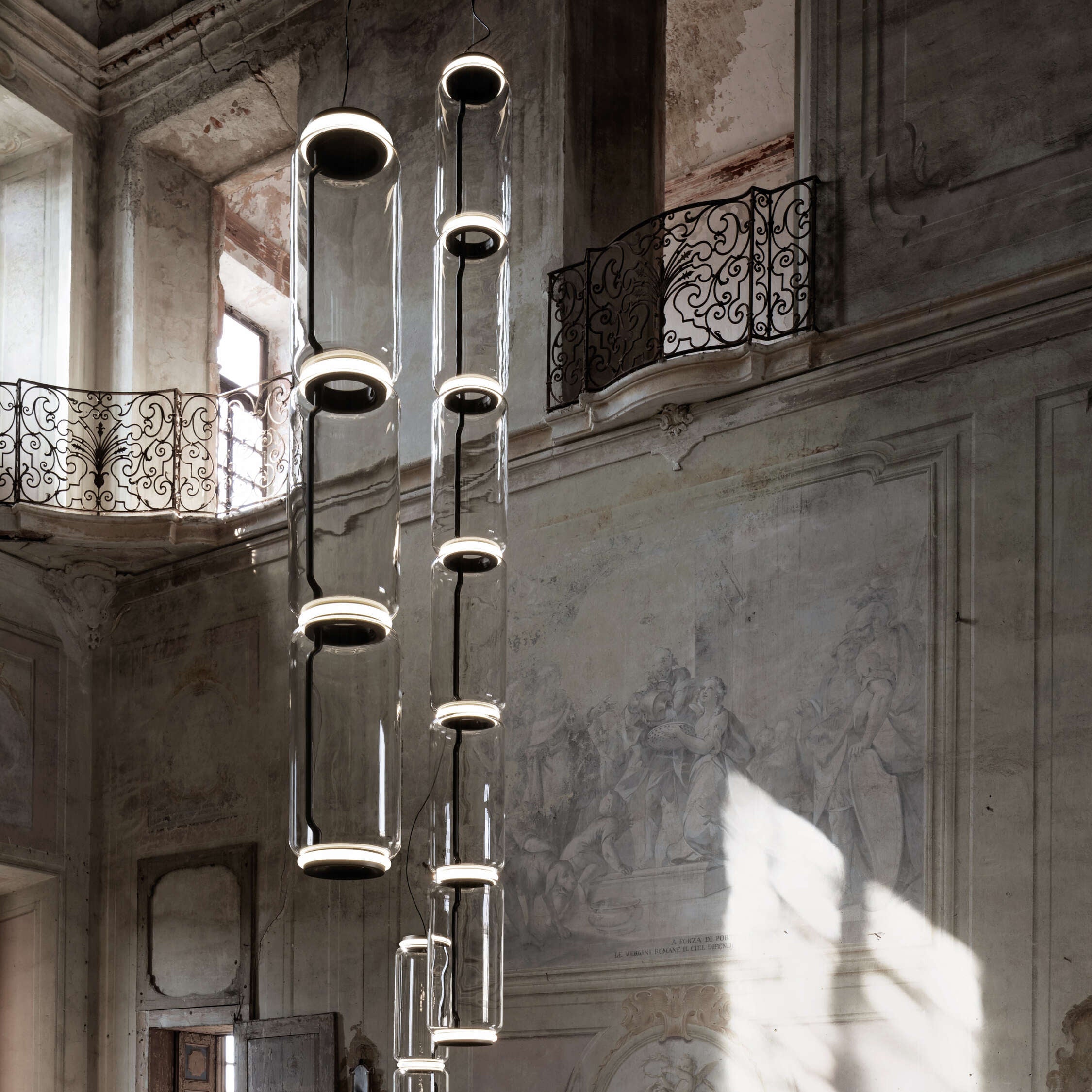 Cylindrical Glass Pendant Light - Lumpaz