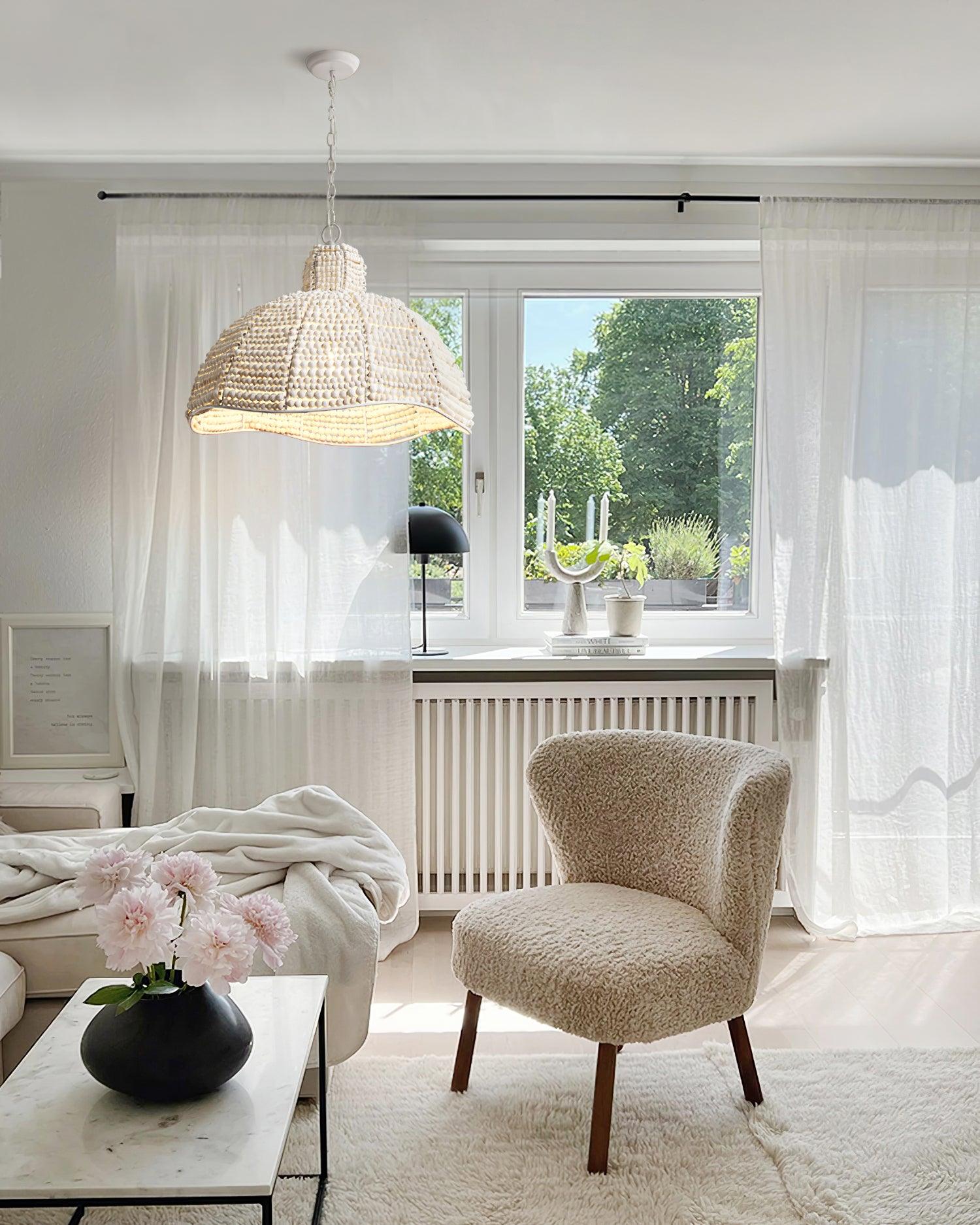 Obispo Wood Beads Pendant Lamp - Lumpaz