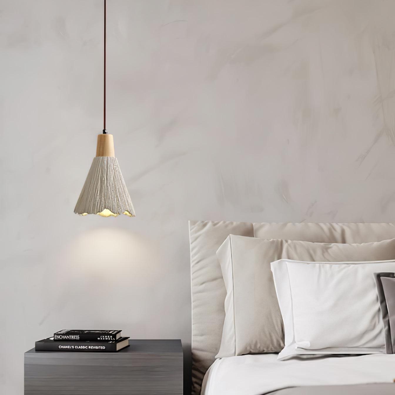 Concrete Pleated Pendant Lamp - Lumpaz