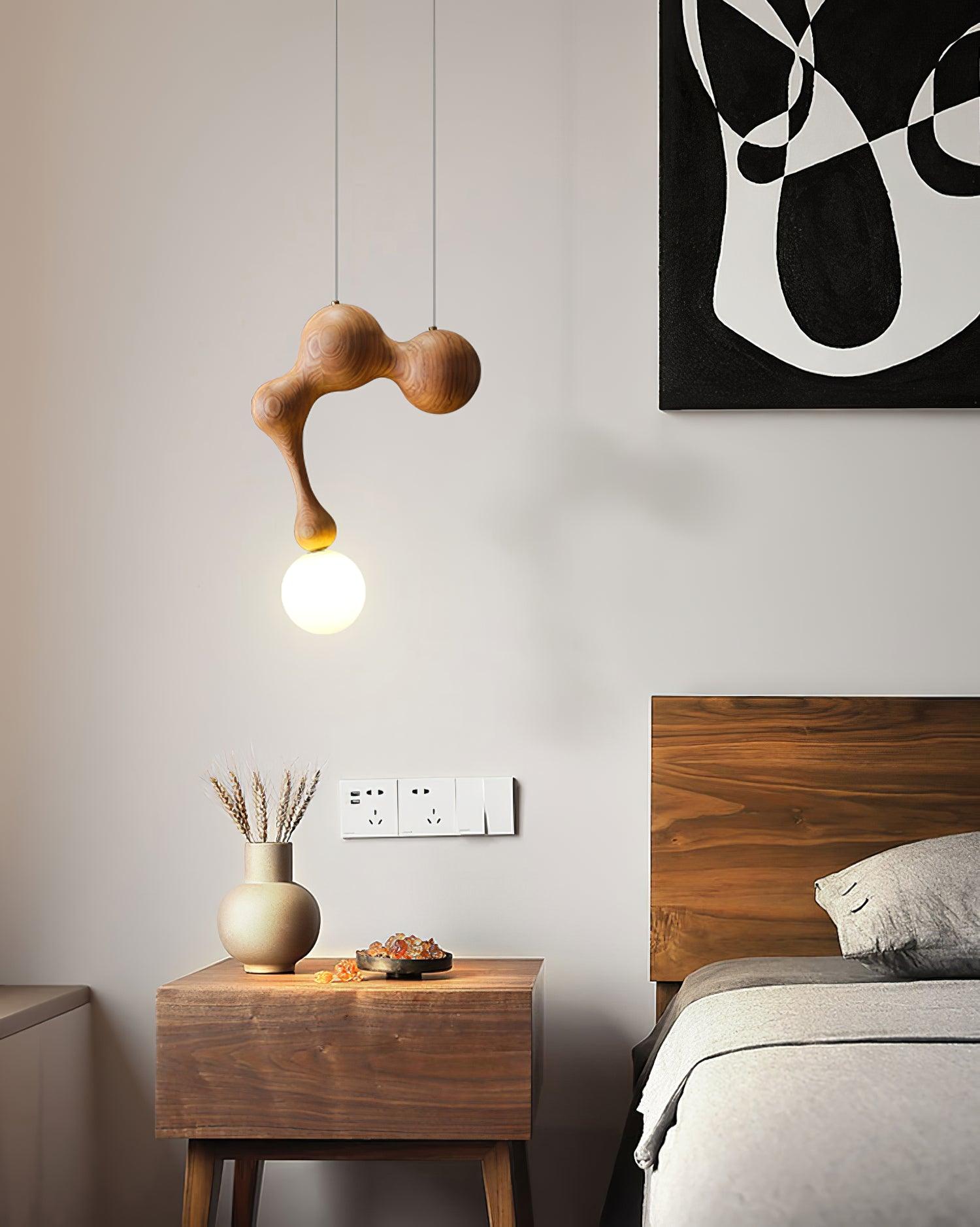 Jenna Wooden Pendant Lamp - Lumpaz
