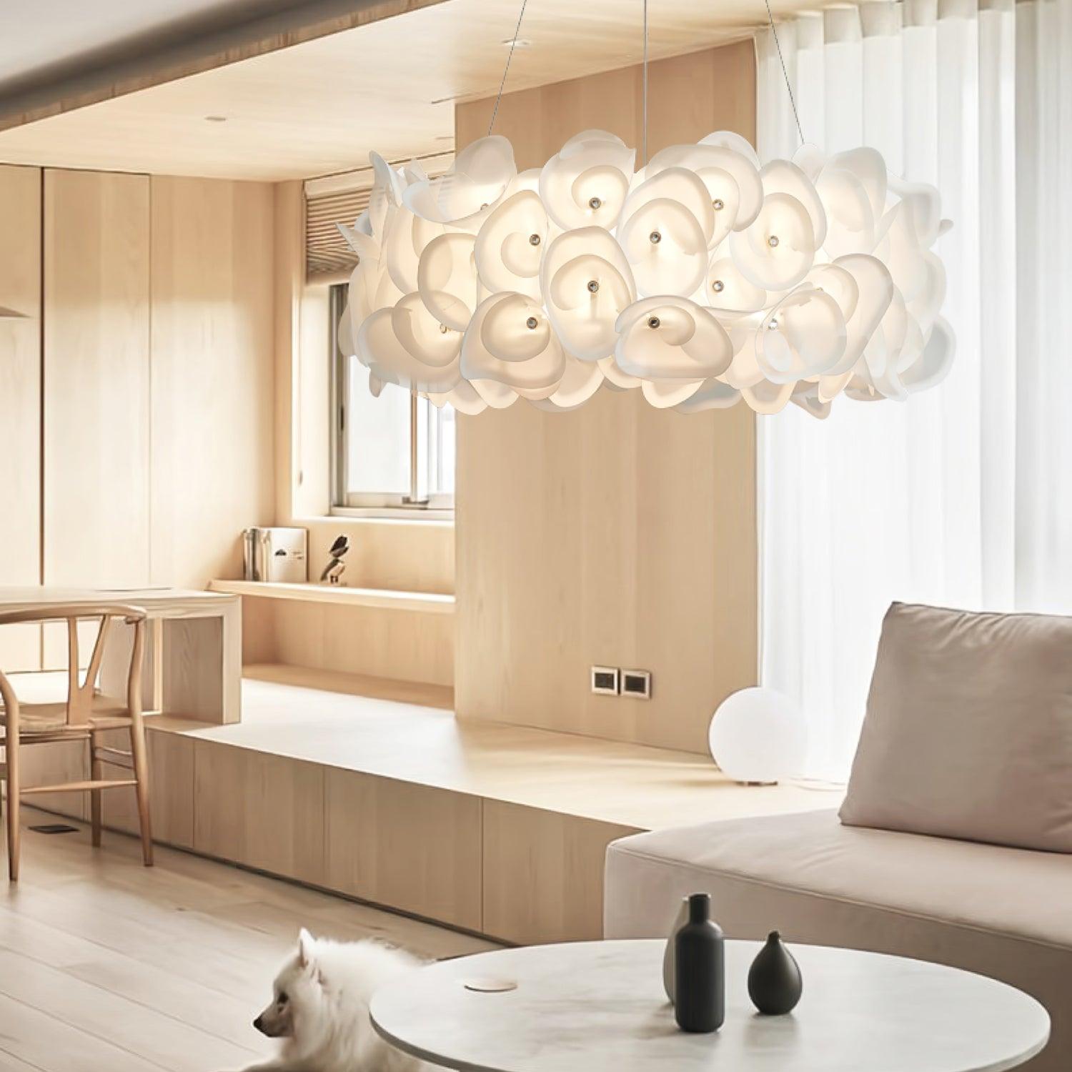 White Hydrangea Pendant Lamp - Lumpaz