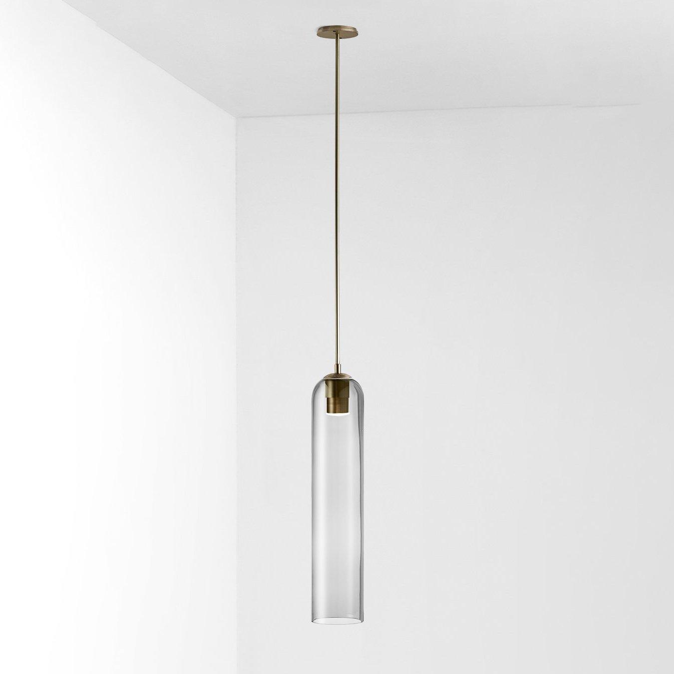 Long Tube Glass Pendant Light - Lumpaz
