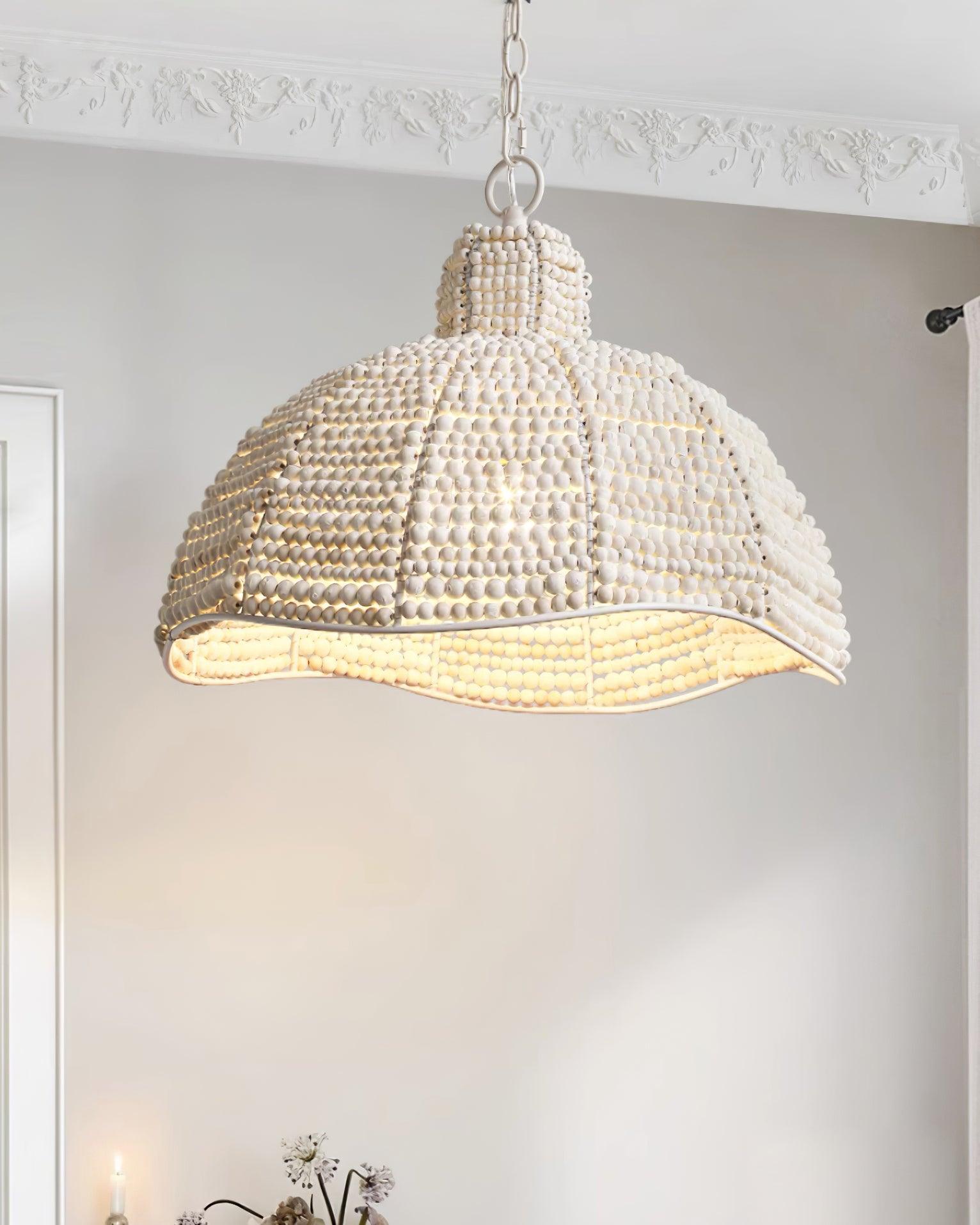 Obispo Wood Beads Pendant Lamp - Lumpaz