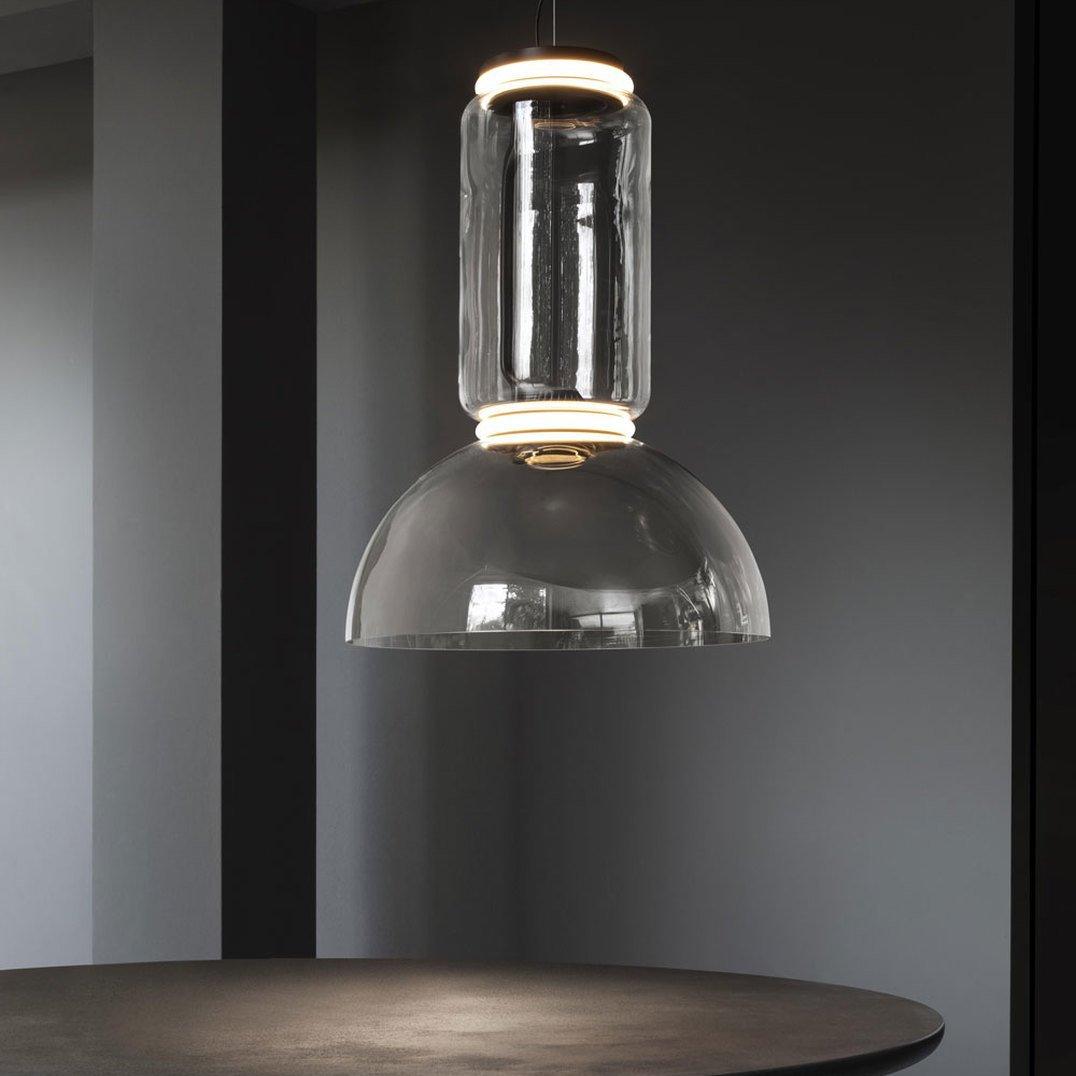 Cylindrical Glass Pendant Light - Lumpaz