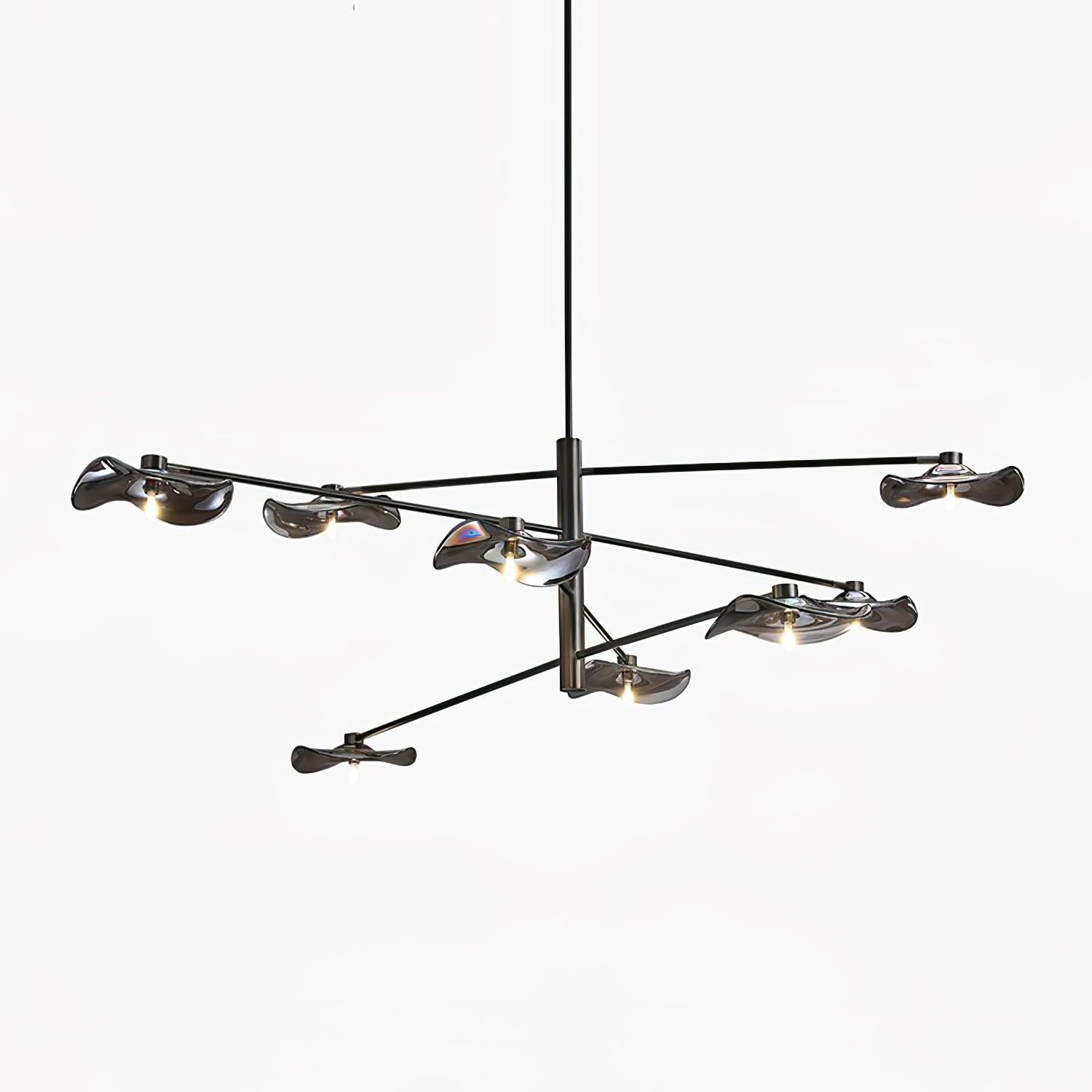 Lotus Leaves Glass Chandelier - Lumpaz