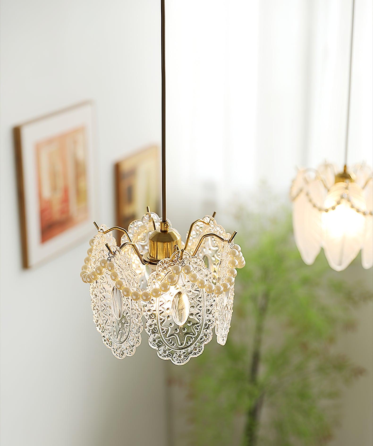 Floral Glass Pendant Lamp - Lumpaz