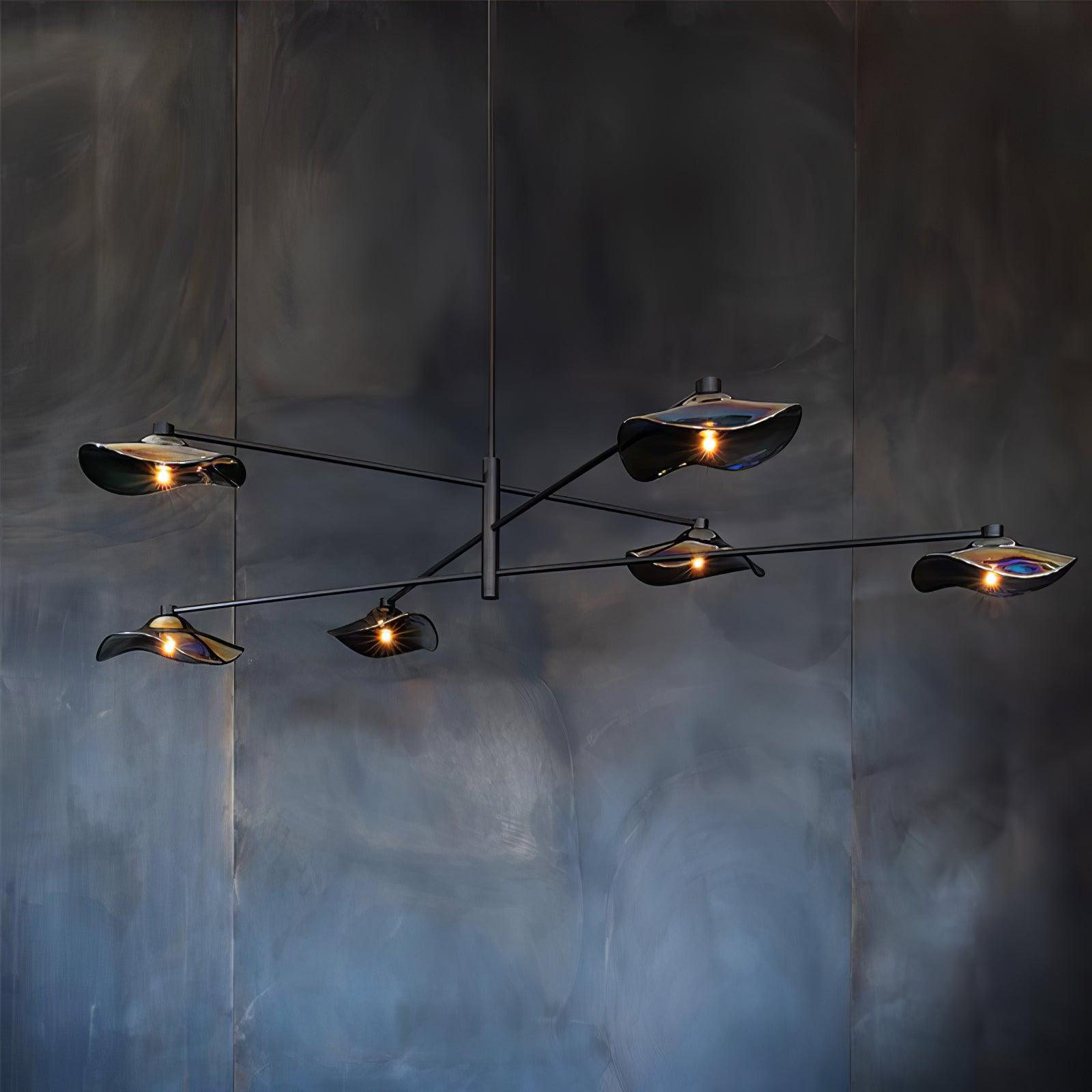 Lotus Leaves Glass Chandelier - Lumpaz