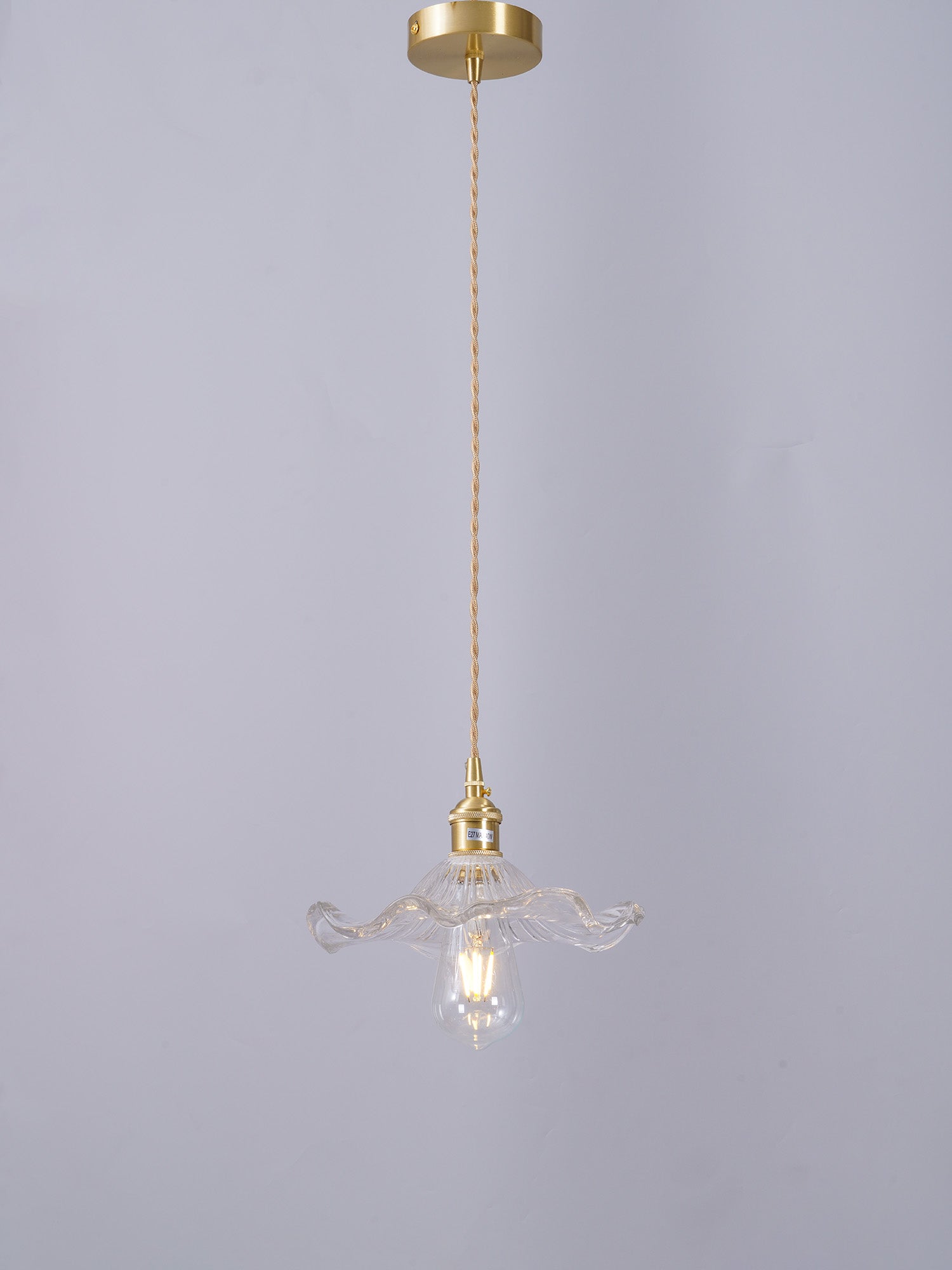 Glass Hibiscus Flower Pendant Light - Lumpaz