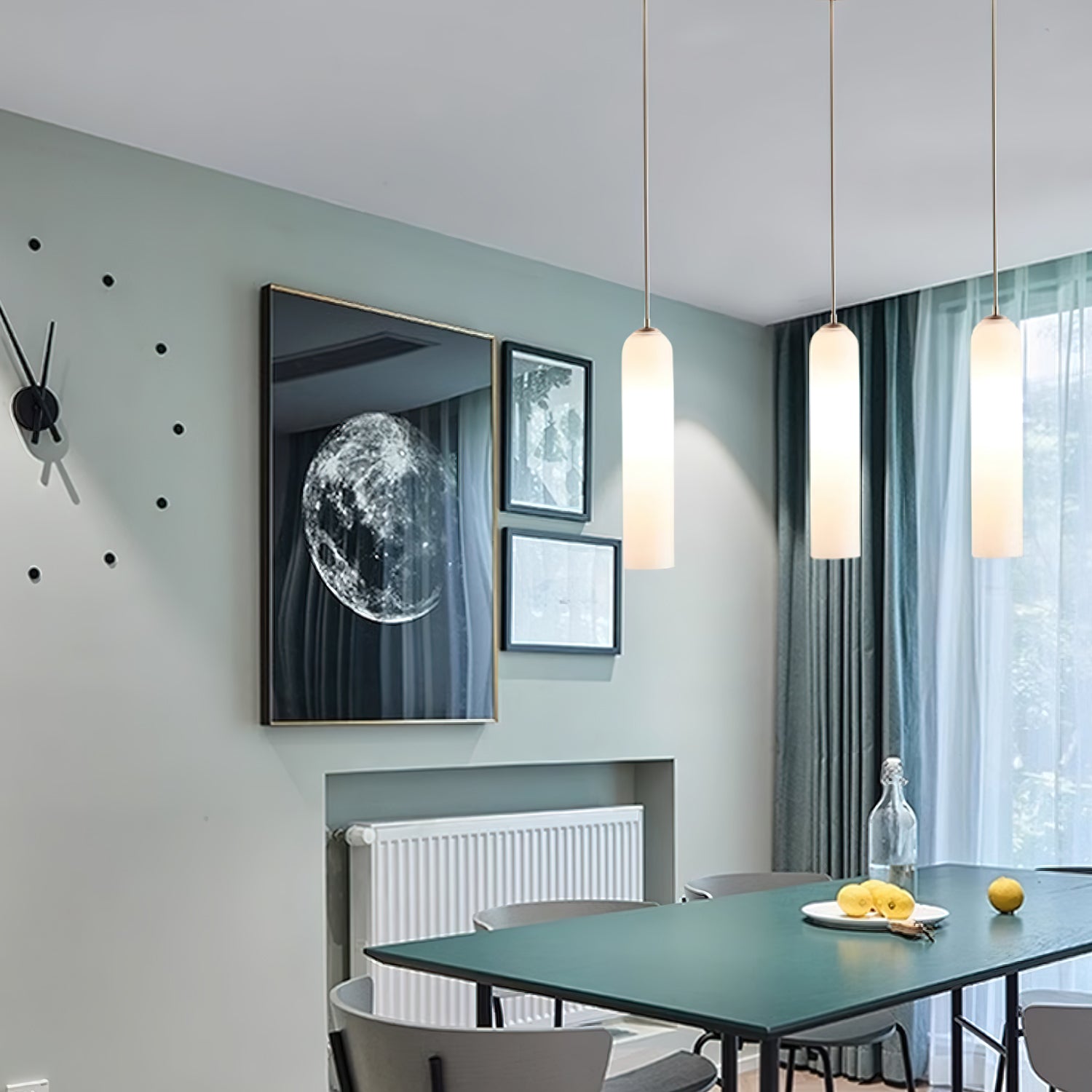 Long Tube Glass Pendant Light - Lumpaz
