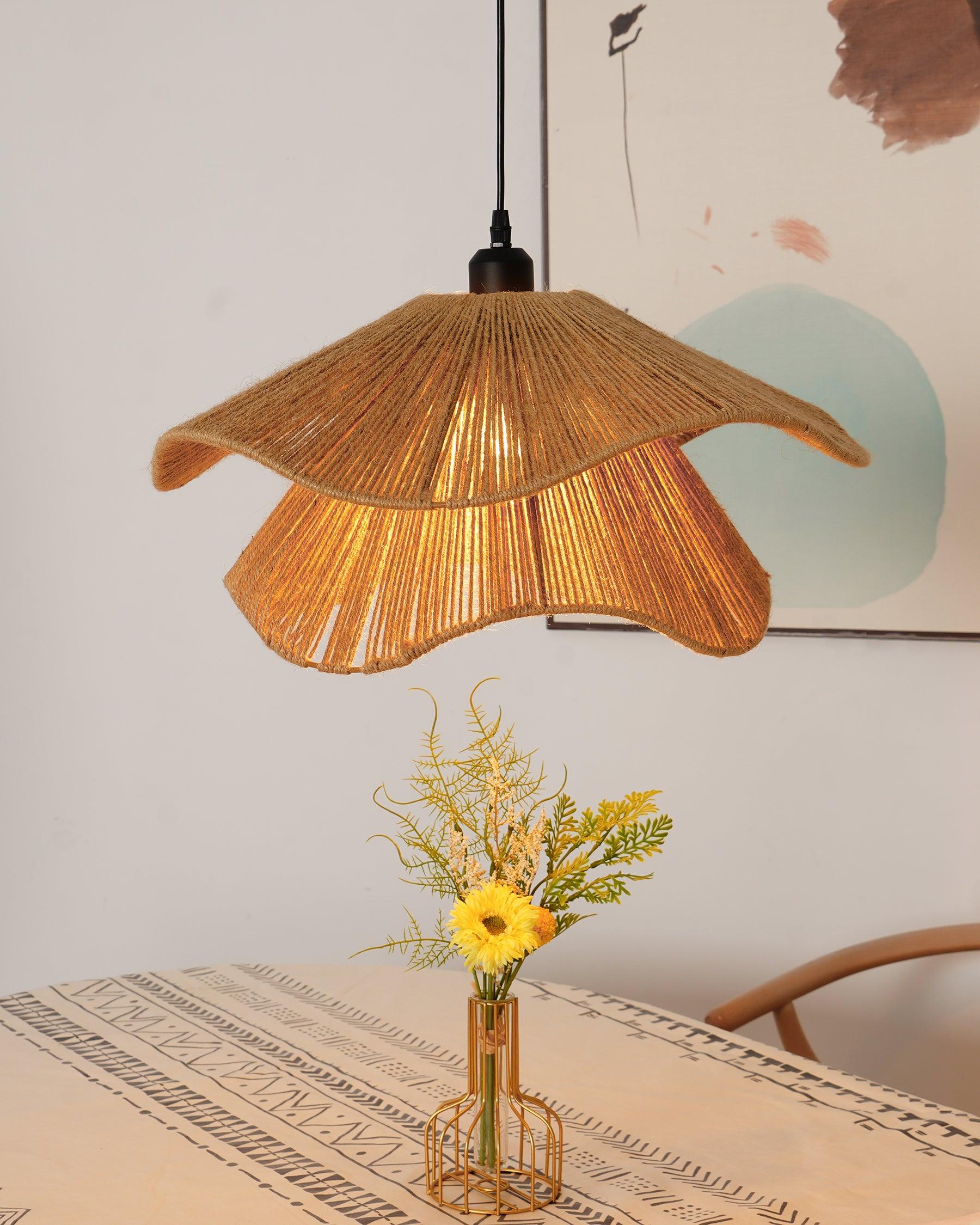 Handmade Straw Hat Pendant Lamp - Lumpaz