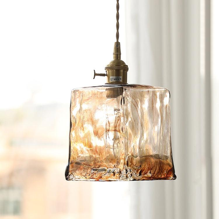 Vintage Brown Glass Pendant Light - Lumpaz