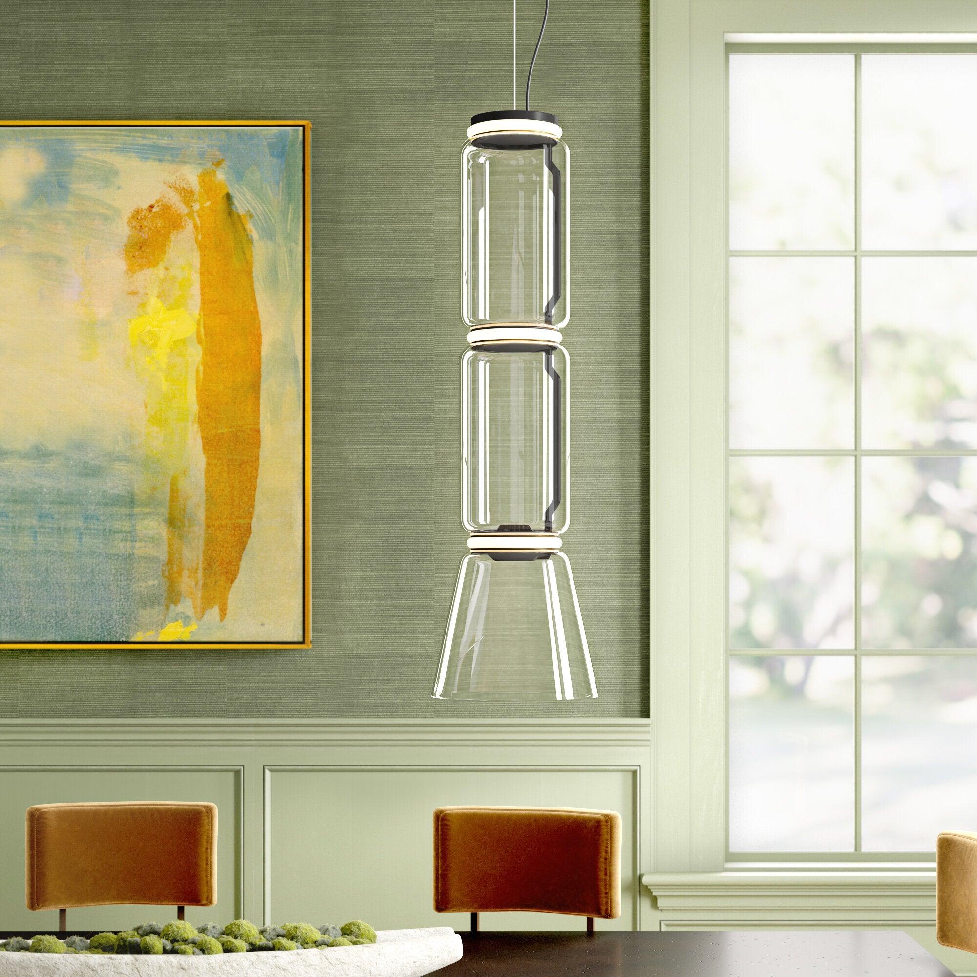 Cylindrical Glass Pendant Light - Lumpaz