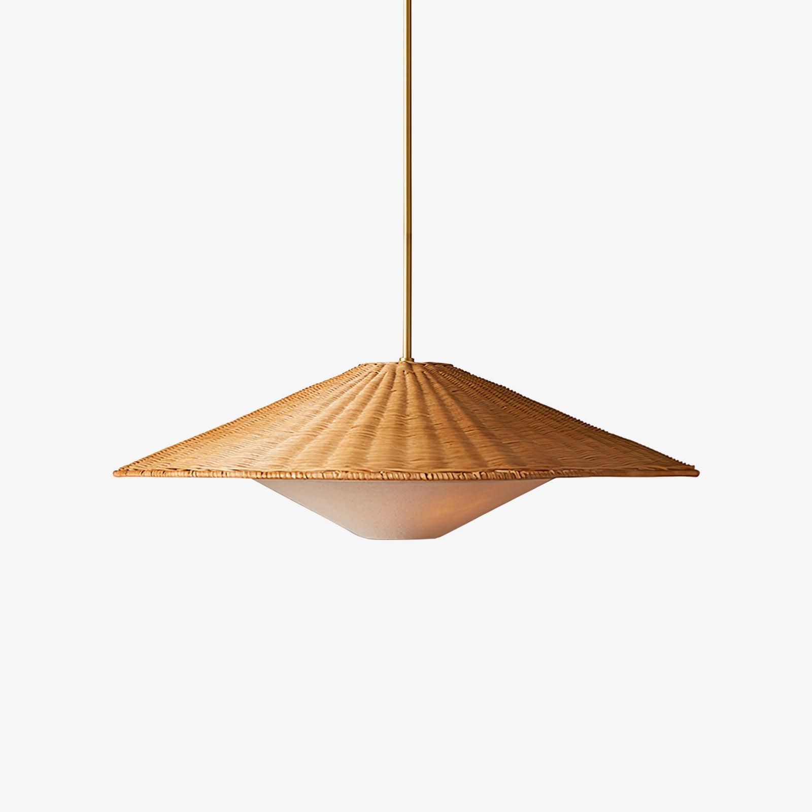 Rattan Hat Pendant Light - Lumpaz