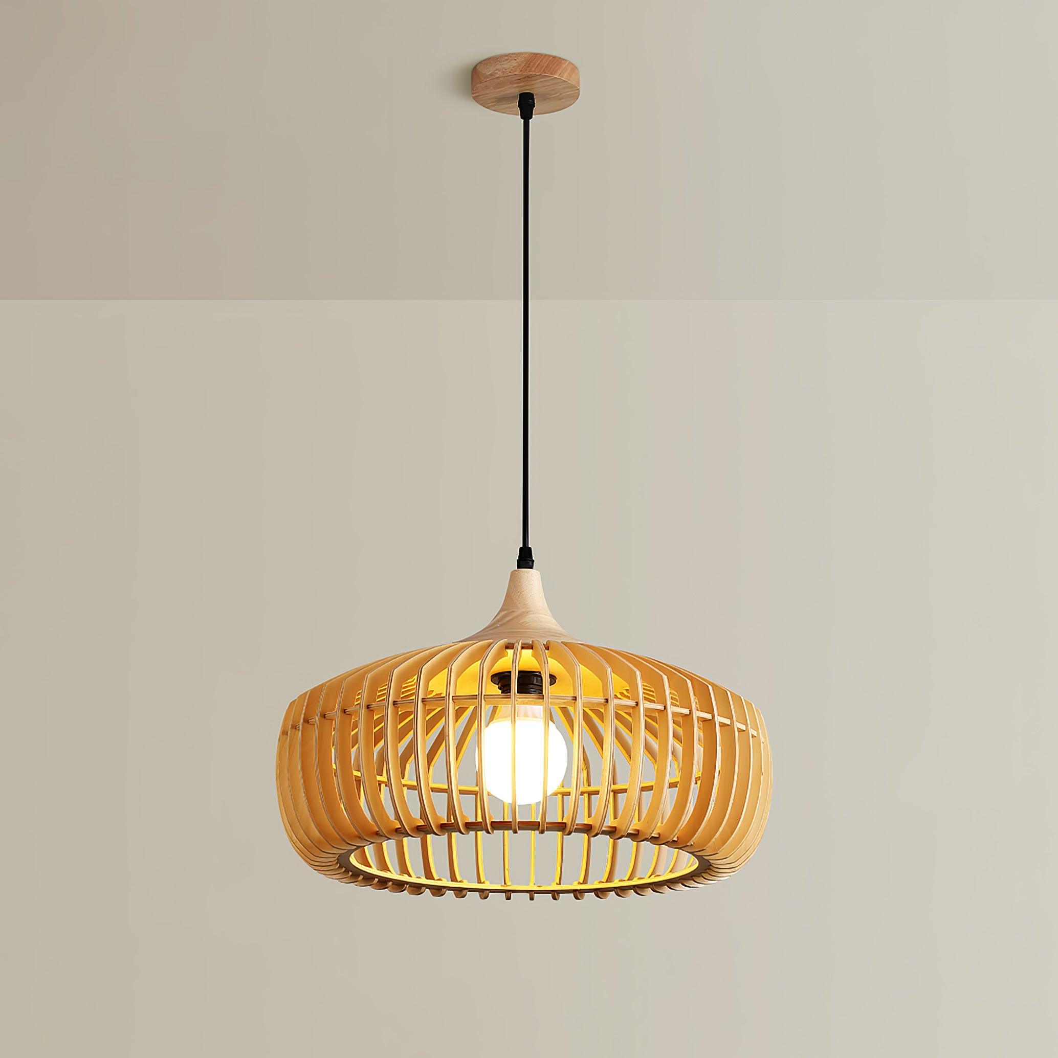Lattice Nest Wooden Pendant Lamp - Lumpaz