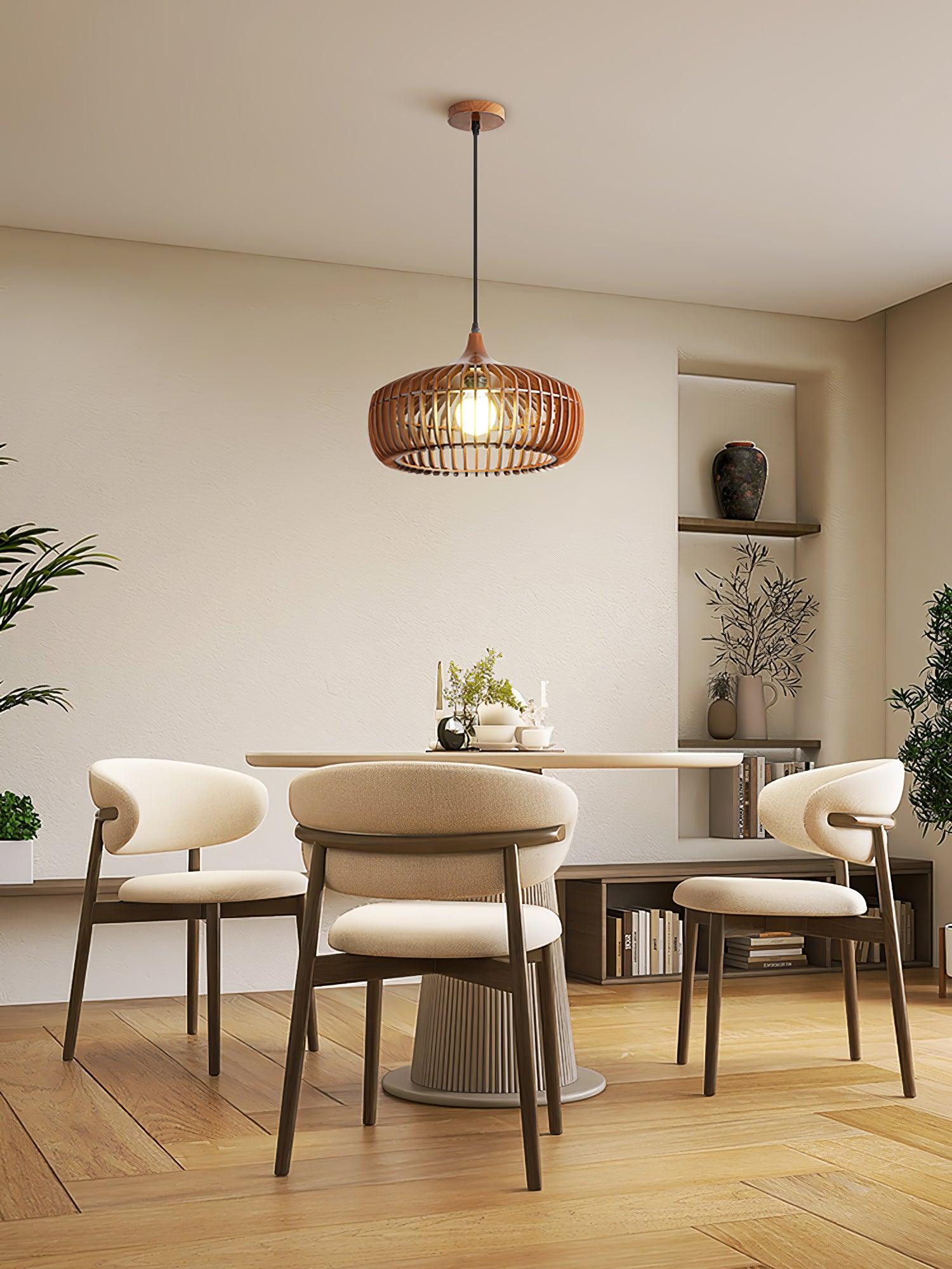 Lattice Nest Wooden Pendant Lamp - Lumpaz
