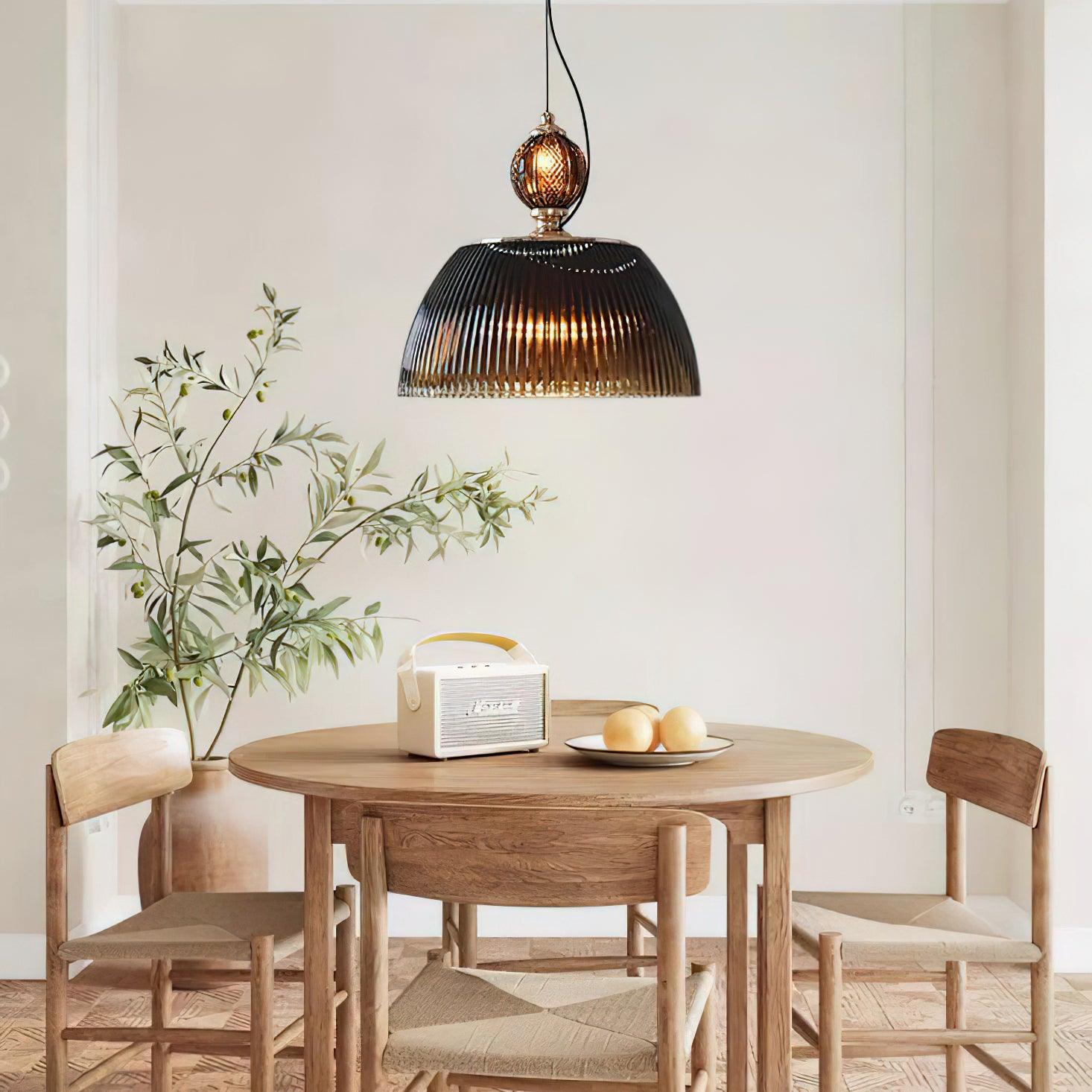 Green Glass Bowl Pendant Lamp - Lumpaz