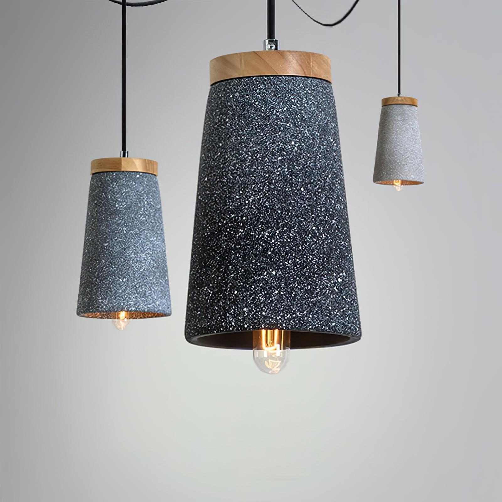 Coburg Wood Cement Pendant Light - Lumpaz