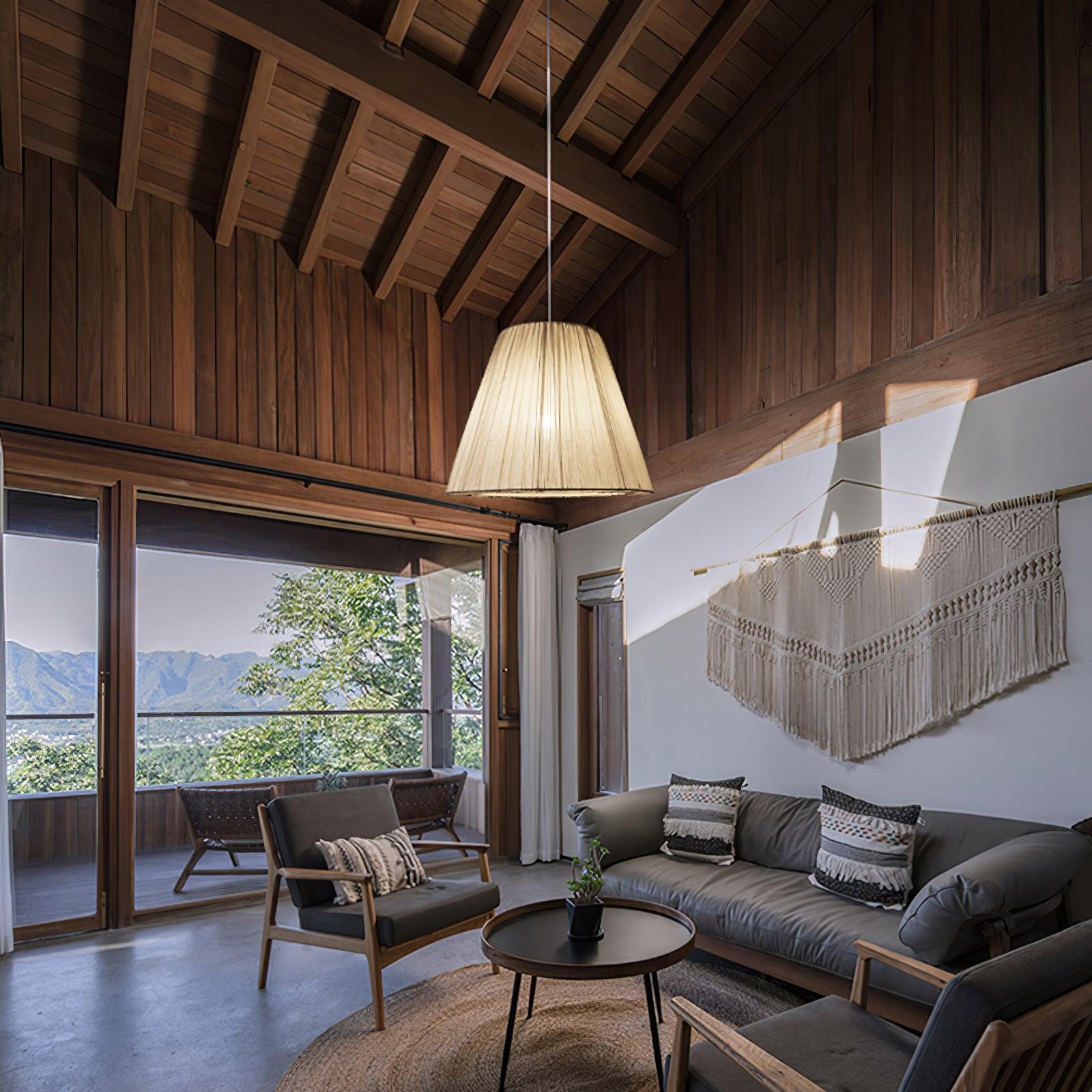 Textile Taper Pendant Lamp - Lumpaz