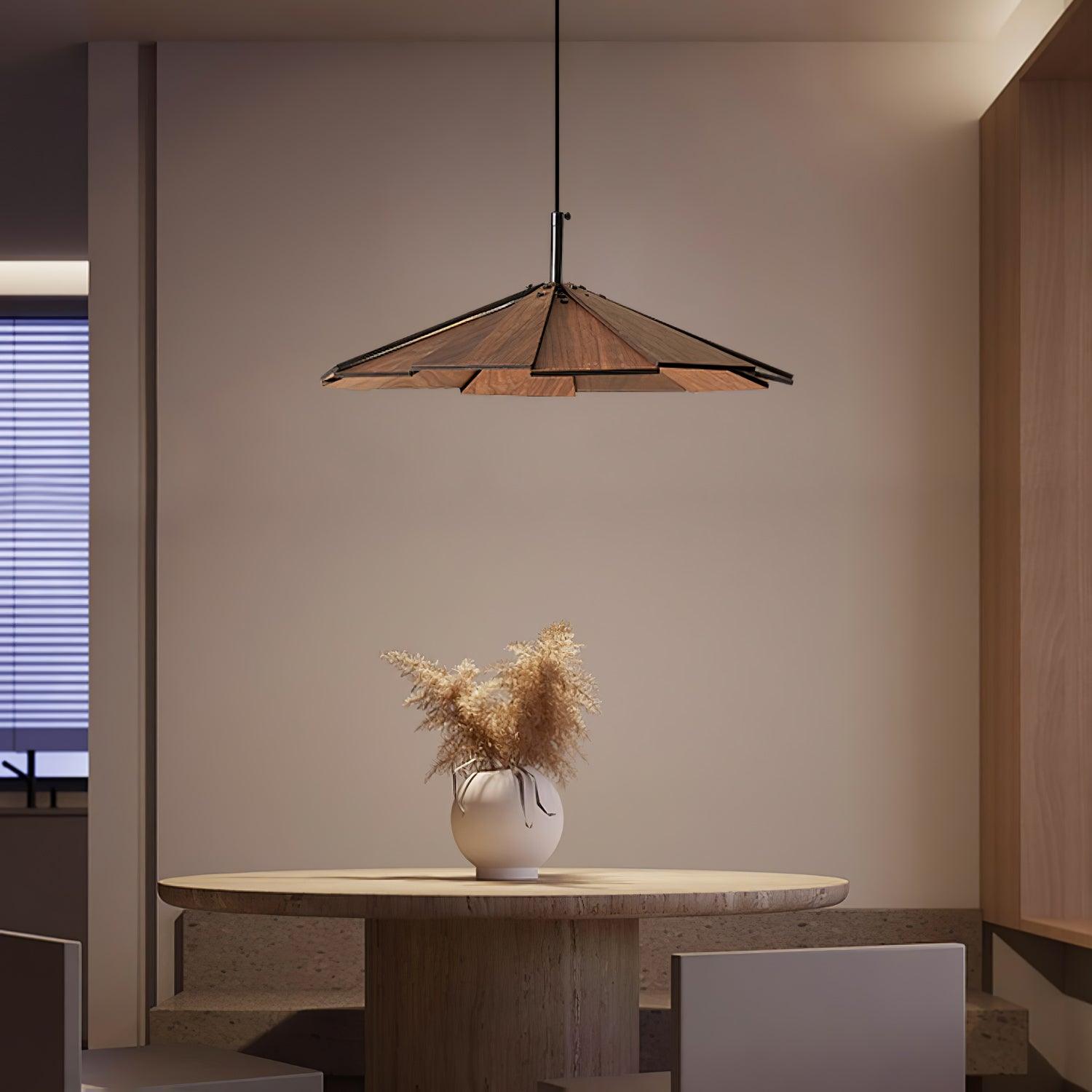 Umbrella Wooden Pendant Light - Lumpaz