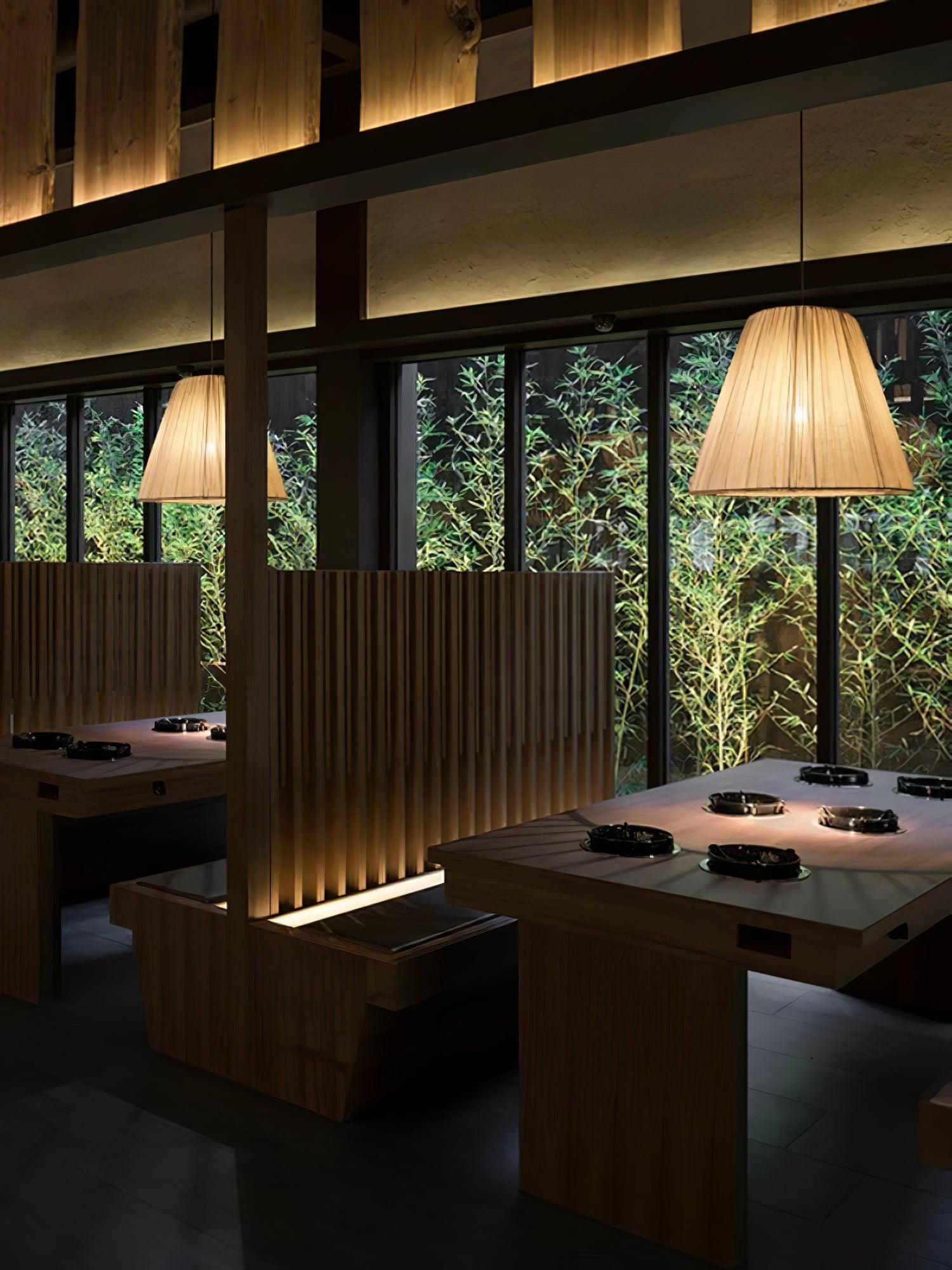 Textile Taper Pendant Lamp - Lumpaz