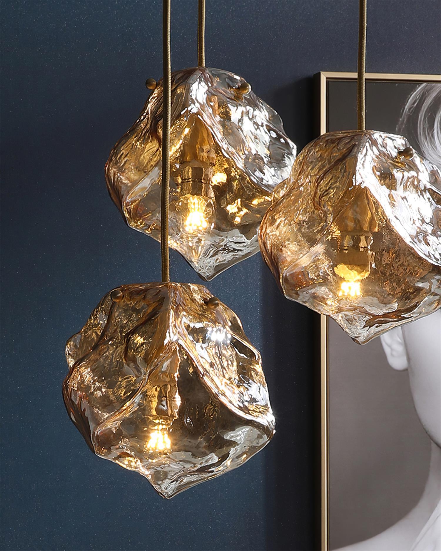 Illyria Ice Glass Pendant Lamp - Lumpaz