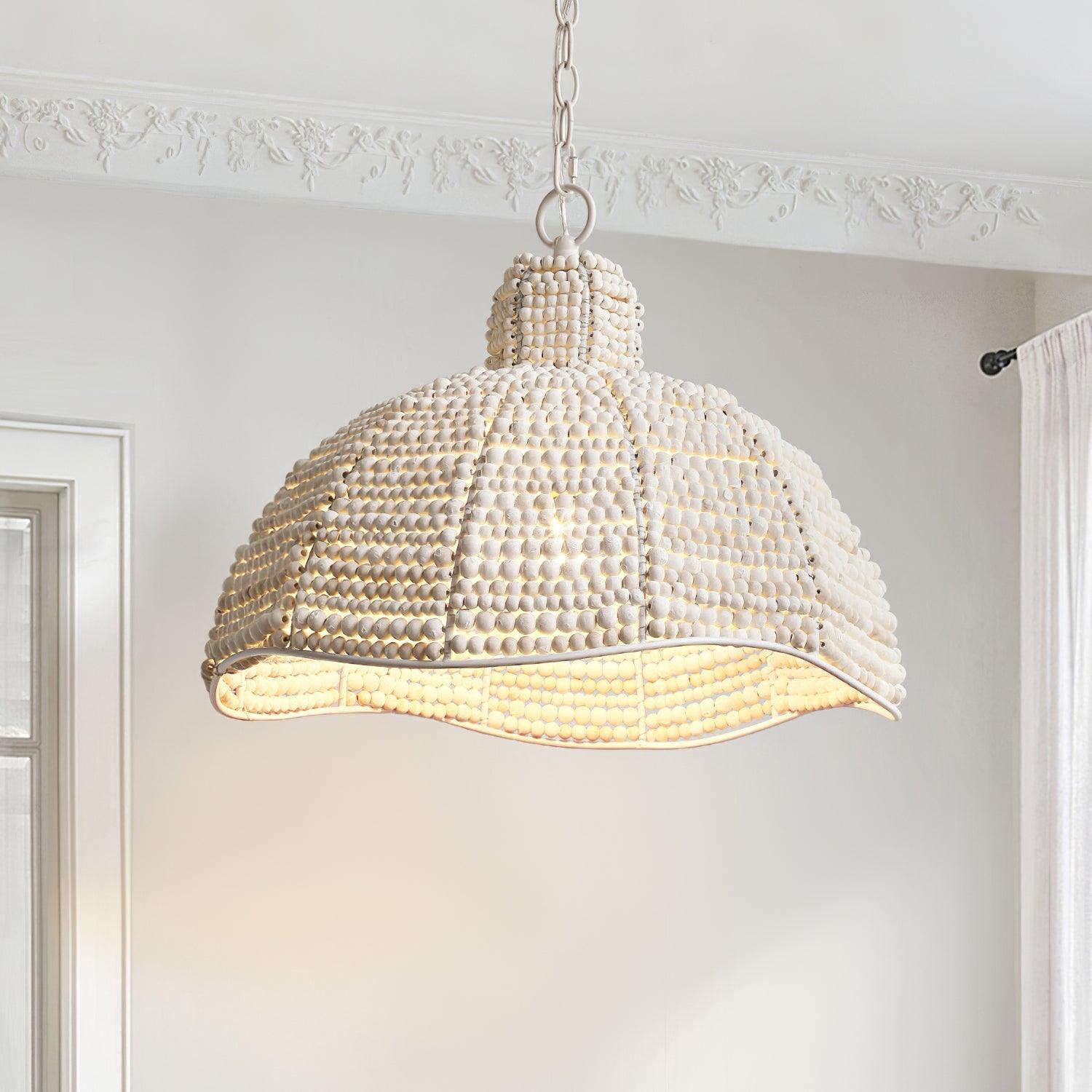 Obispo Wood Beads Pendant Lamp - Lumpaz