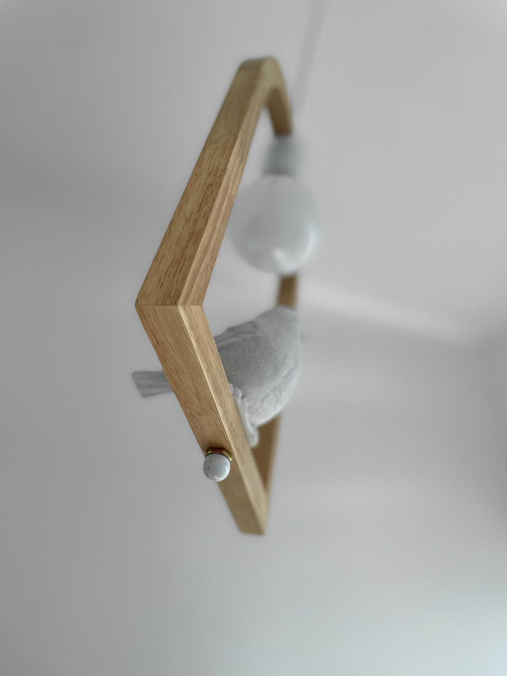 Wood Bird Resin Pendant Light - Lumpaz