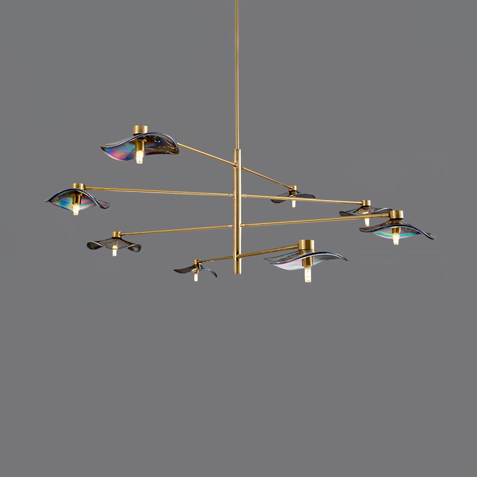 Lotus Leaves Glass Chandelier - Lumpaz