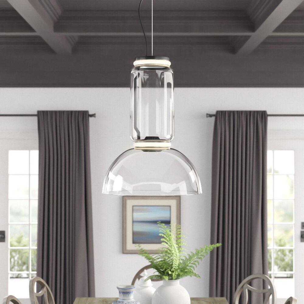 Cylindrical Glass Pendant Light - Lumpaz
