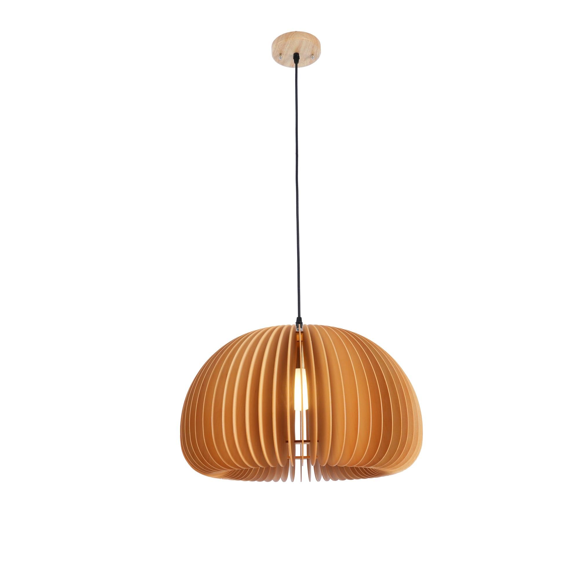 Wooden Pumpkin Pendant Lamp - Lumpaz